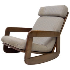 Retro Midcentury Czechoslovak Rocking Chair, 1960s