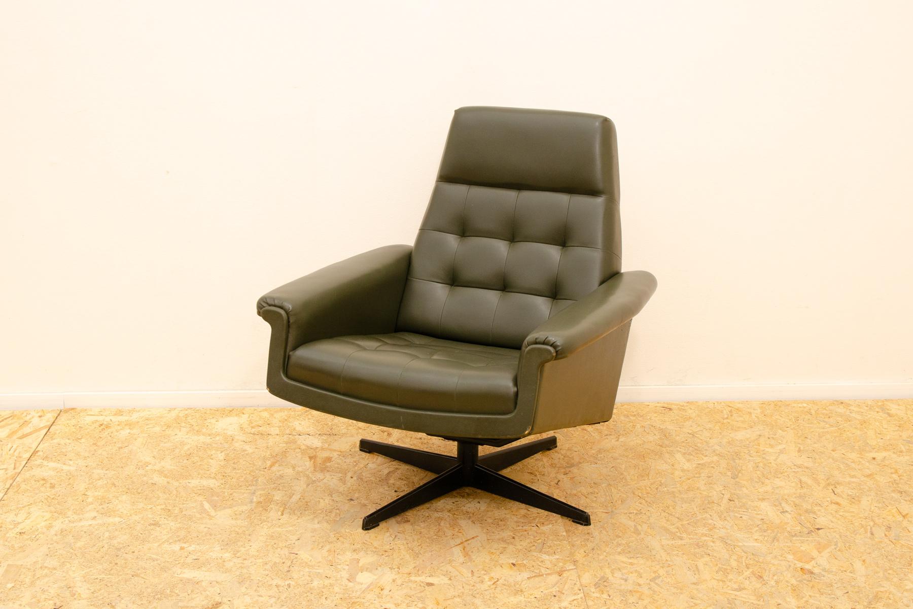 20th Century Mid century Czechoslovak swivel armchair, 1970´s, Central Europe For Sale