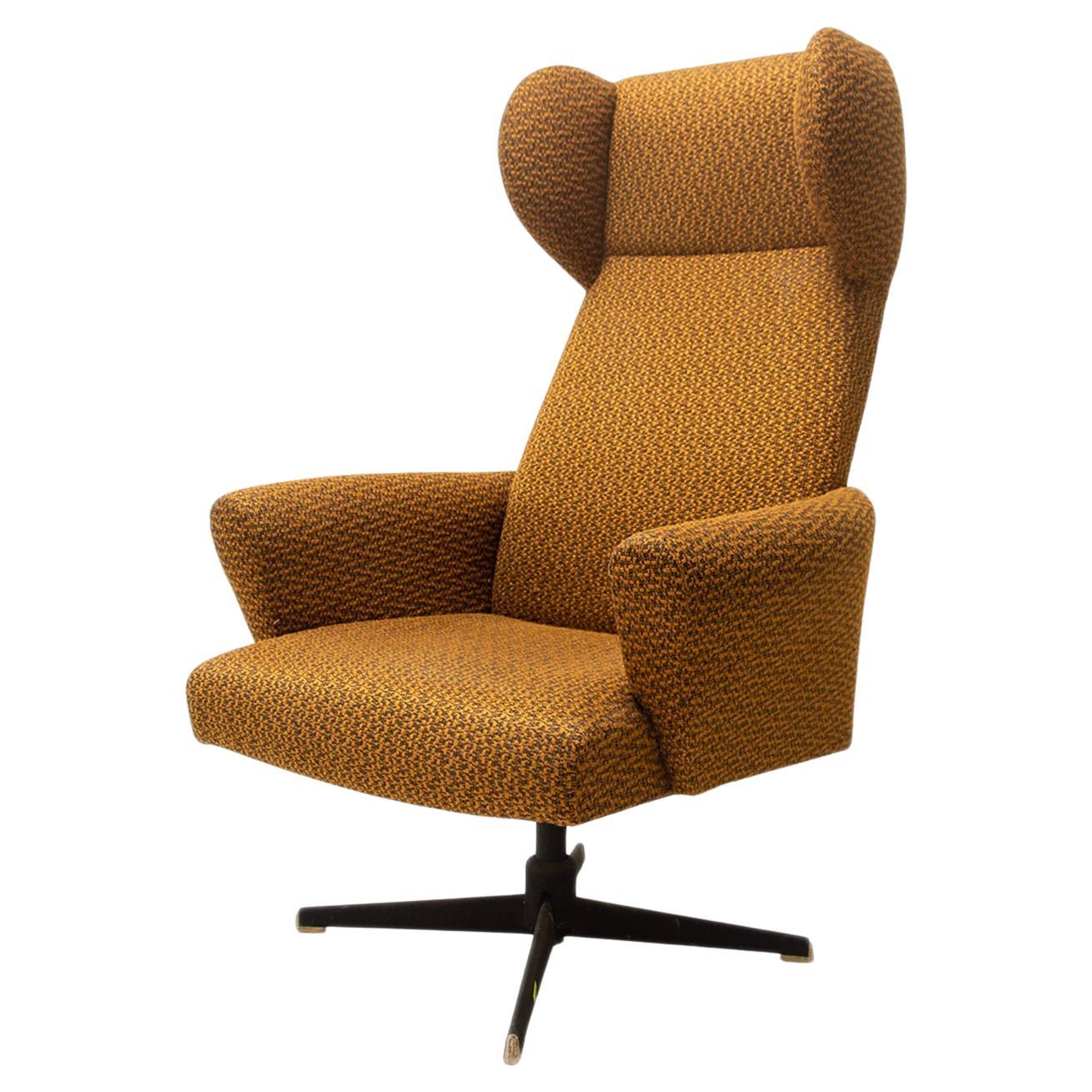Mid-Century Czechoslovak Swivel Armchair, 1970's
