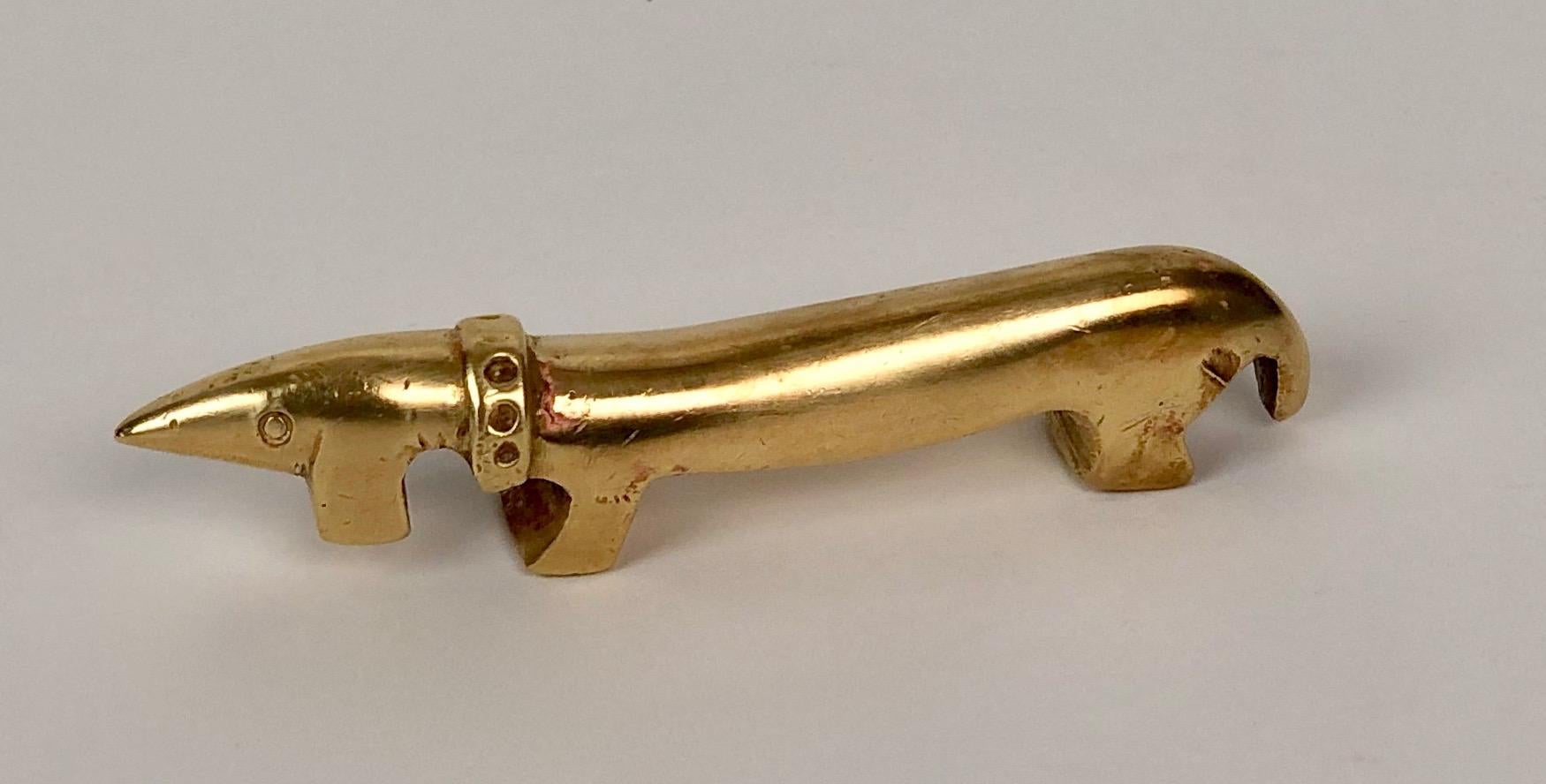 20th Century Mid-Century Dachshund, large, Bottle Opener from Walter Bosse, Austria 1950's For Sale