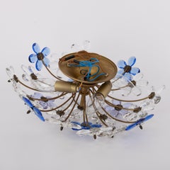 Mid Century Daisy Flush Mount in the style of Maison Bagues, 1960s