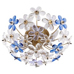 Mid Century Daisy Flush Mount in the style of Maison Bagues, 1960s