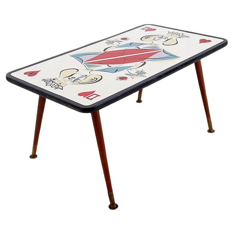 Mid-Century "Dame de coeur" coffee table - 1950s
