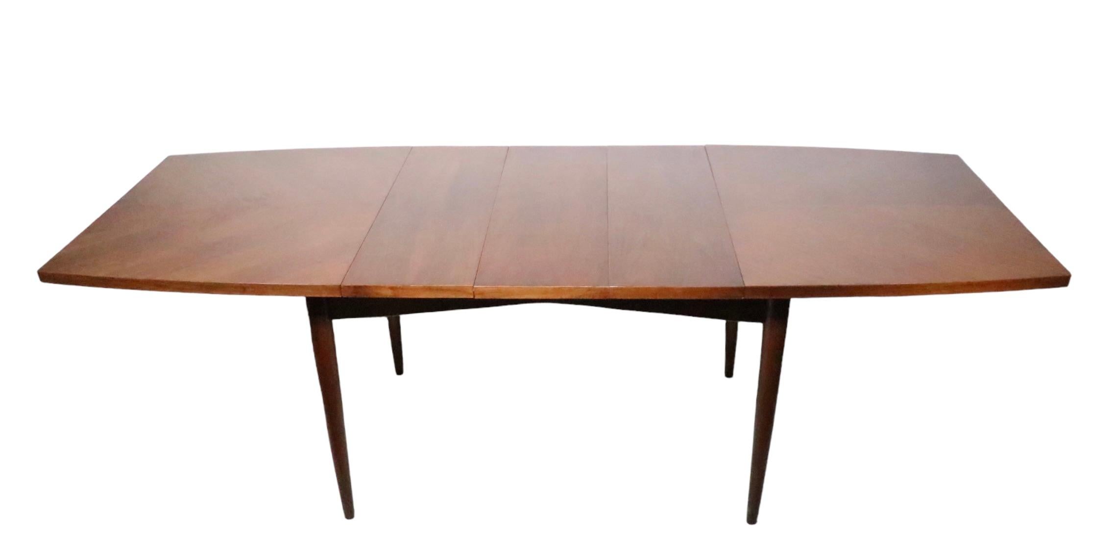 Mid-Century Modern Mid Century Dania Dining Table by Gershun for American of Martinsville W/ 3 Lvs