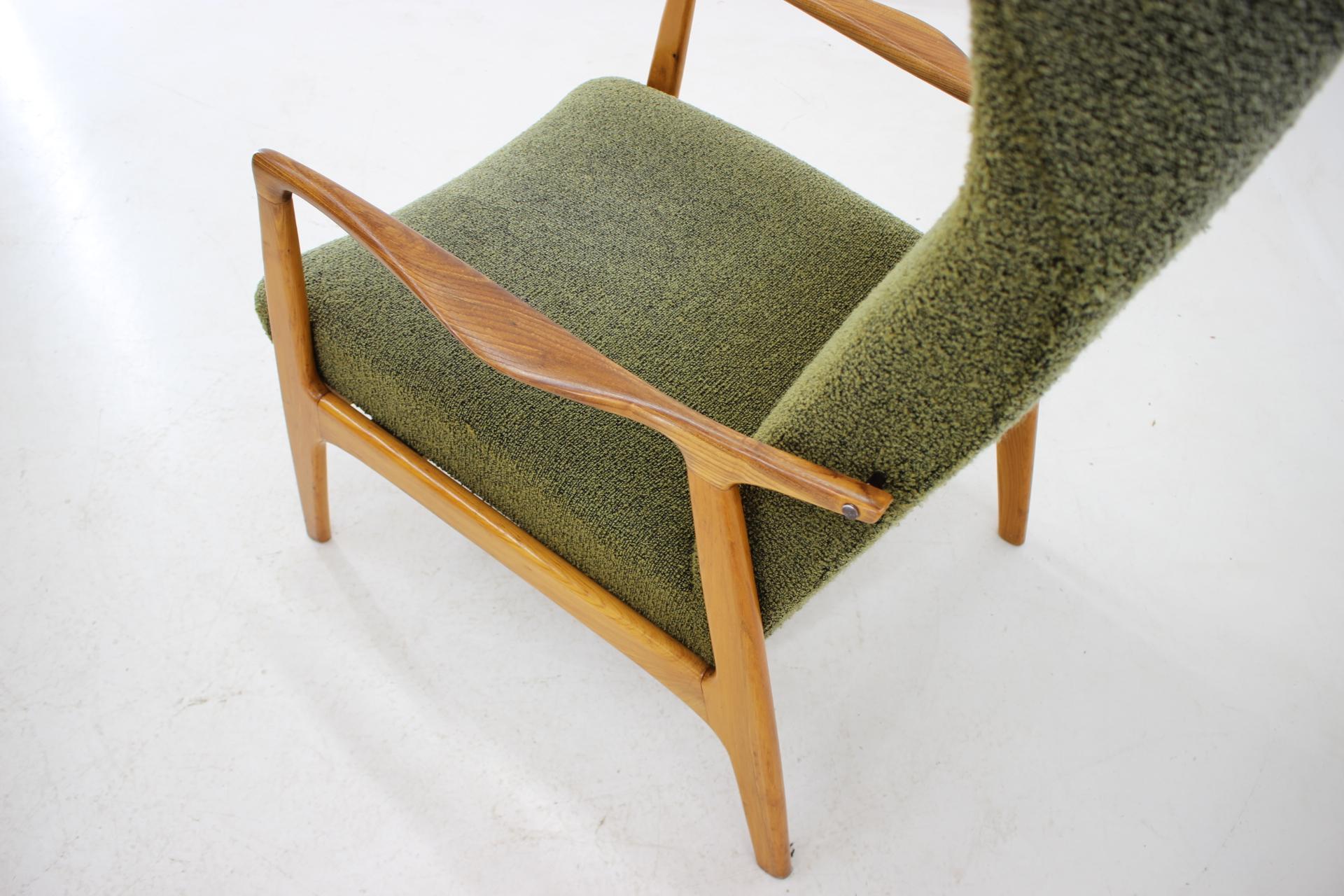 Midcentury Danish Wing Chair, 1960s 2