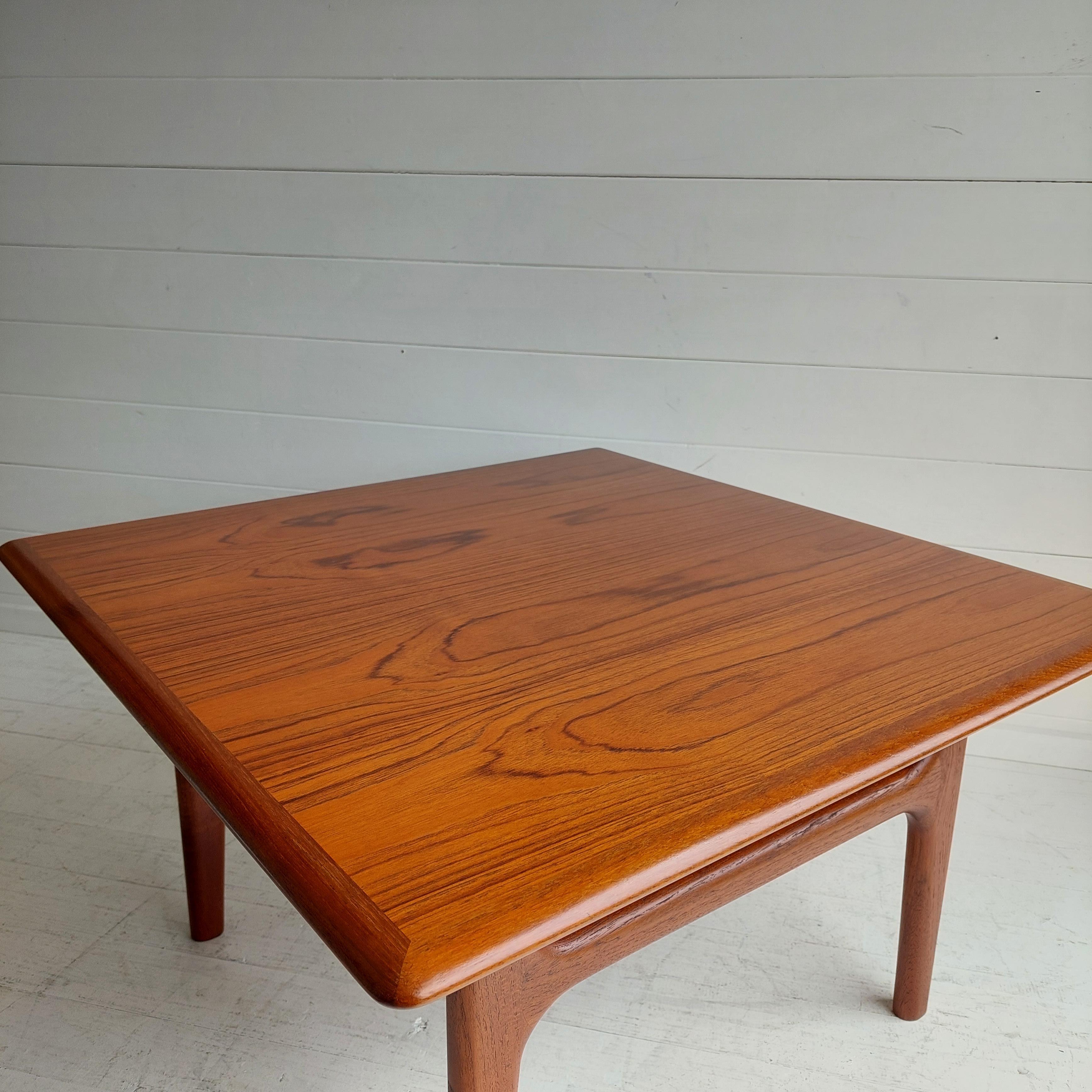 Midcentury Danish 1960s Teak and Cane Coffee Table by Trioh Møbler 11