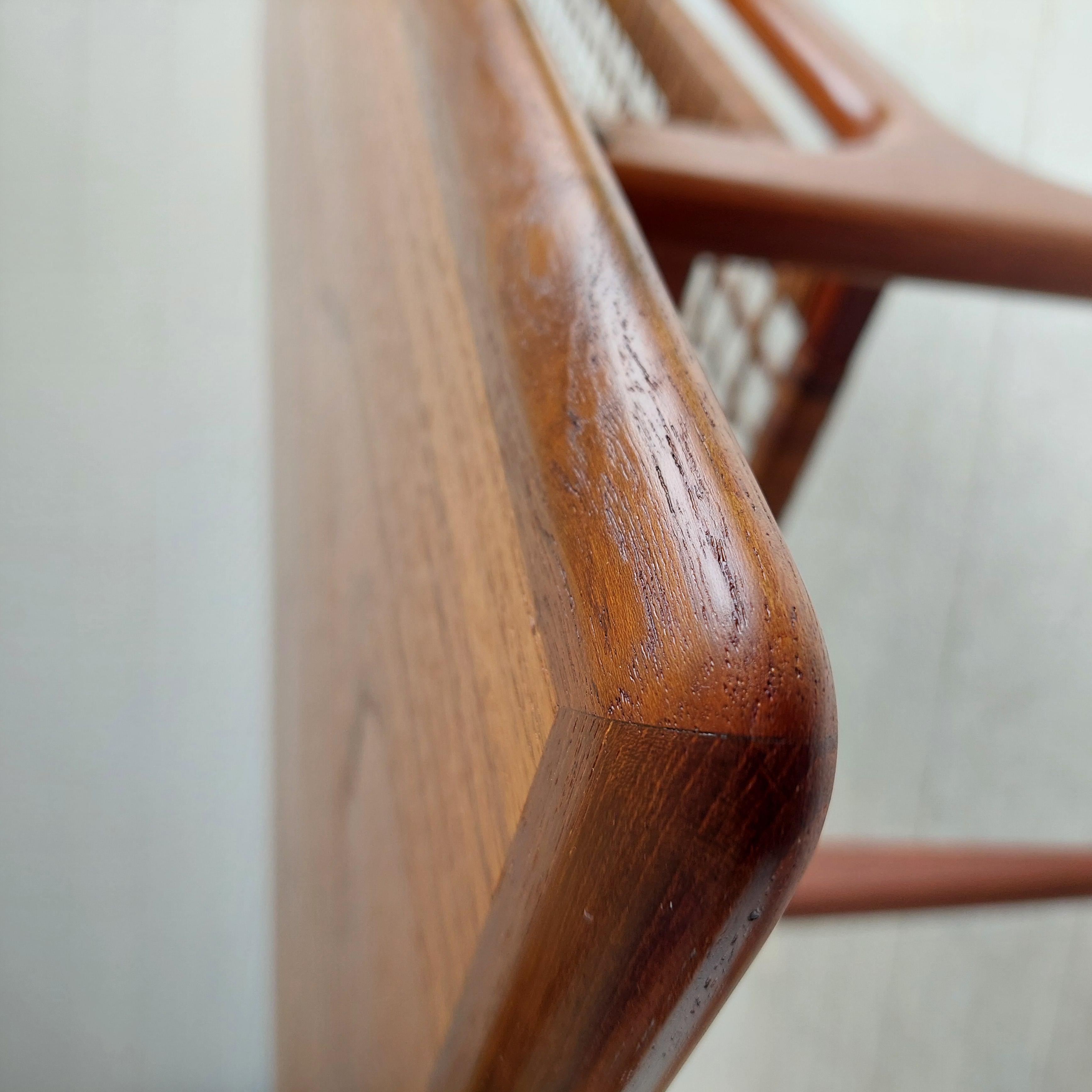 Mid Century Danish 1960’s Teak And Cane large Coffee Table By Trioh Møbler 8