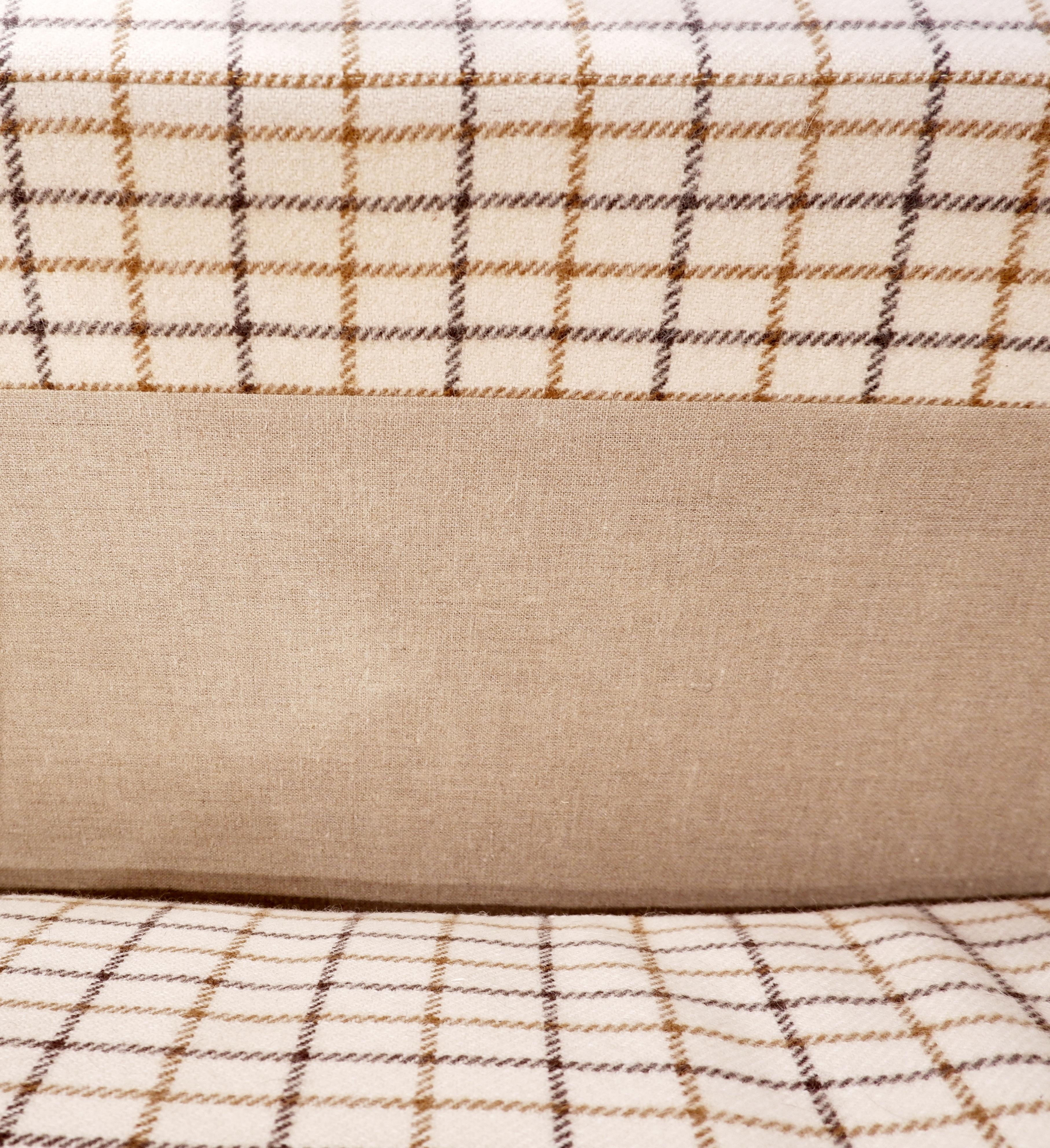Scandinavian Mid Century Danish 2 Seater Sofa, Original Wool Fabric For Sale