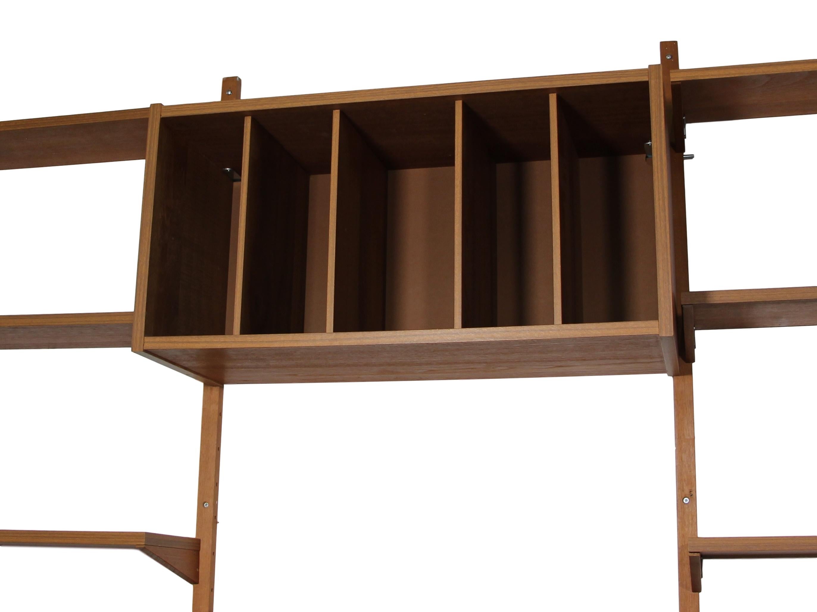 20th Century Midcentury Danish 7 Bay Teak Shelving Unit By PS Systems