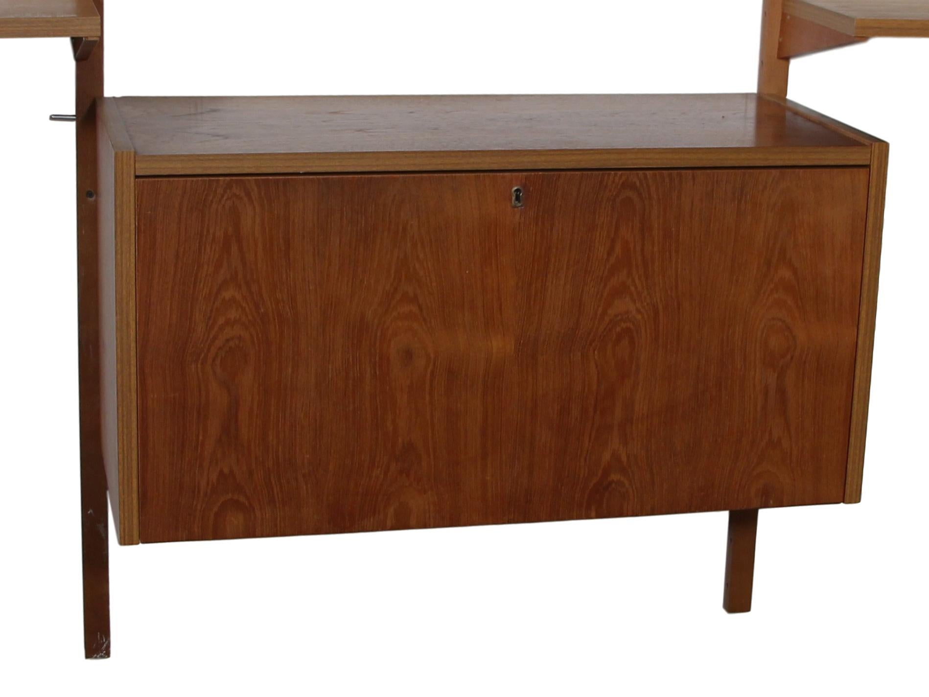 Midcentury Danish 7 Bay Teak Shelving Unit By PS Systems 2