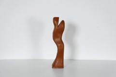 Mid-Century Danish Abstract Carved Wood Sculpture, Erik Thommesen Style