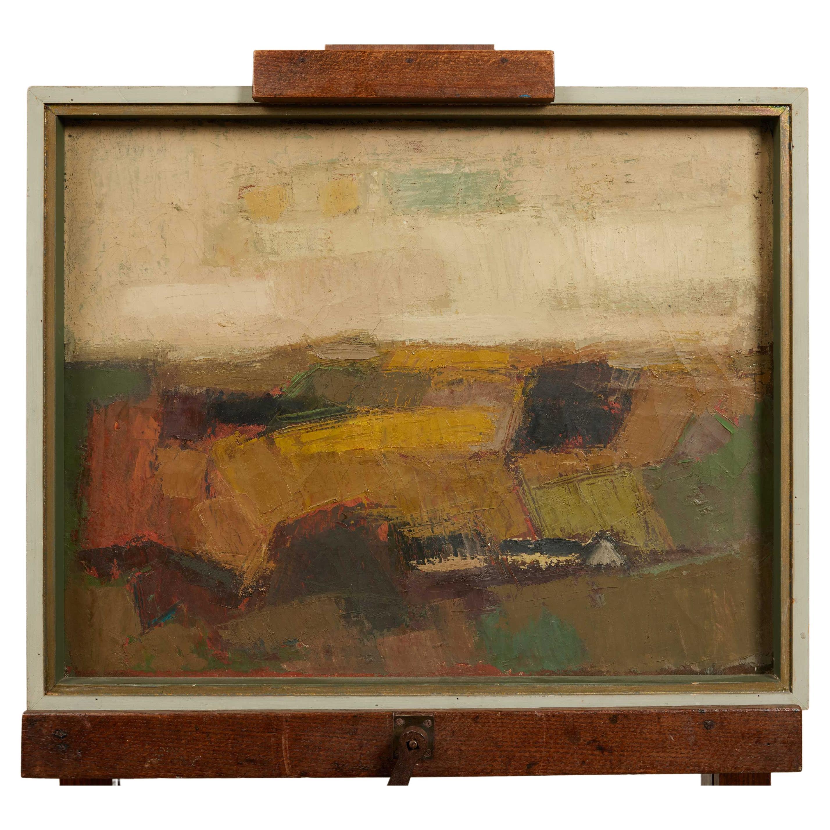 Mid Century Modern Danish Abstract Painting -1965 For Sale