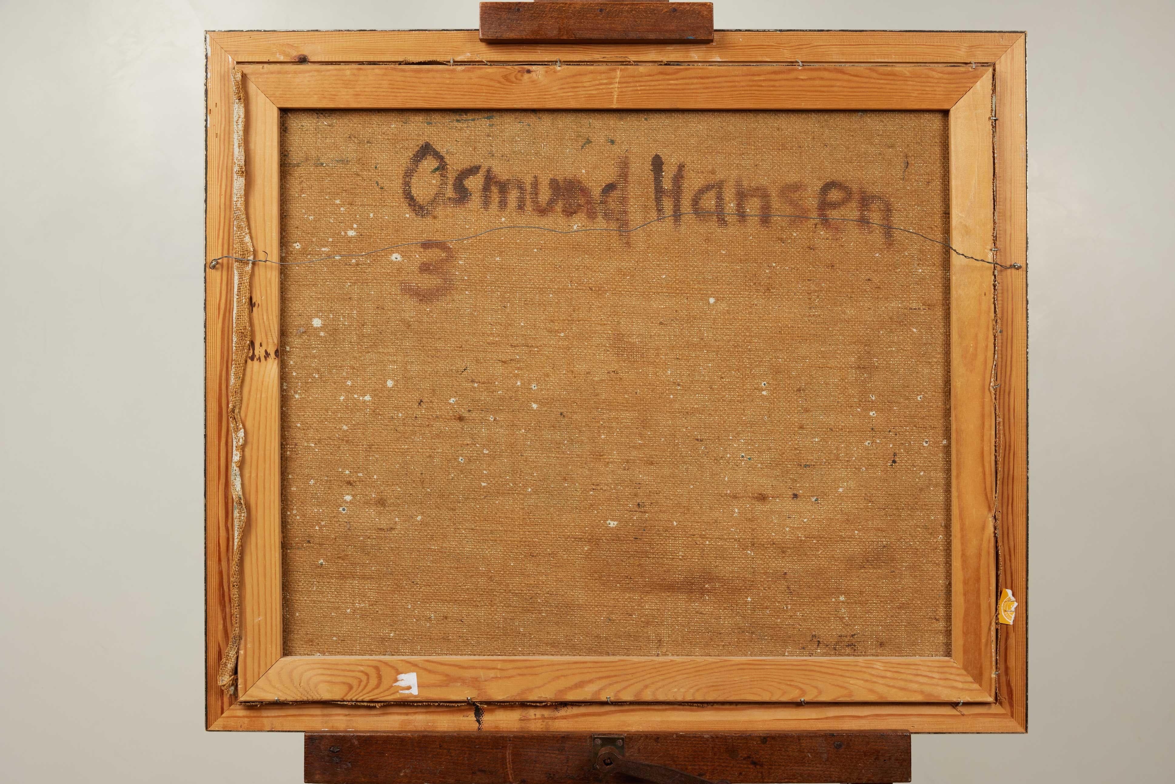 Mid Century Modern Dänisch Abstrakt  Gemälde Osmund Hansen (1908 - 1995) im Zustand „Gut“ im Angebot in Ventura, CA