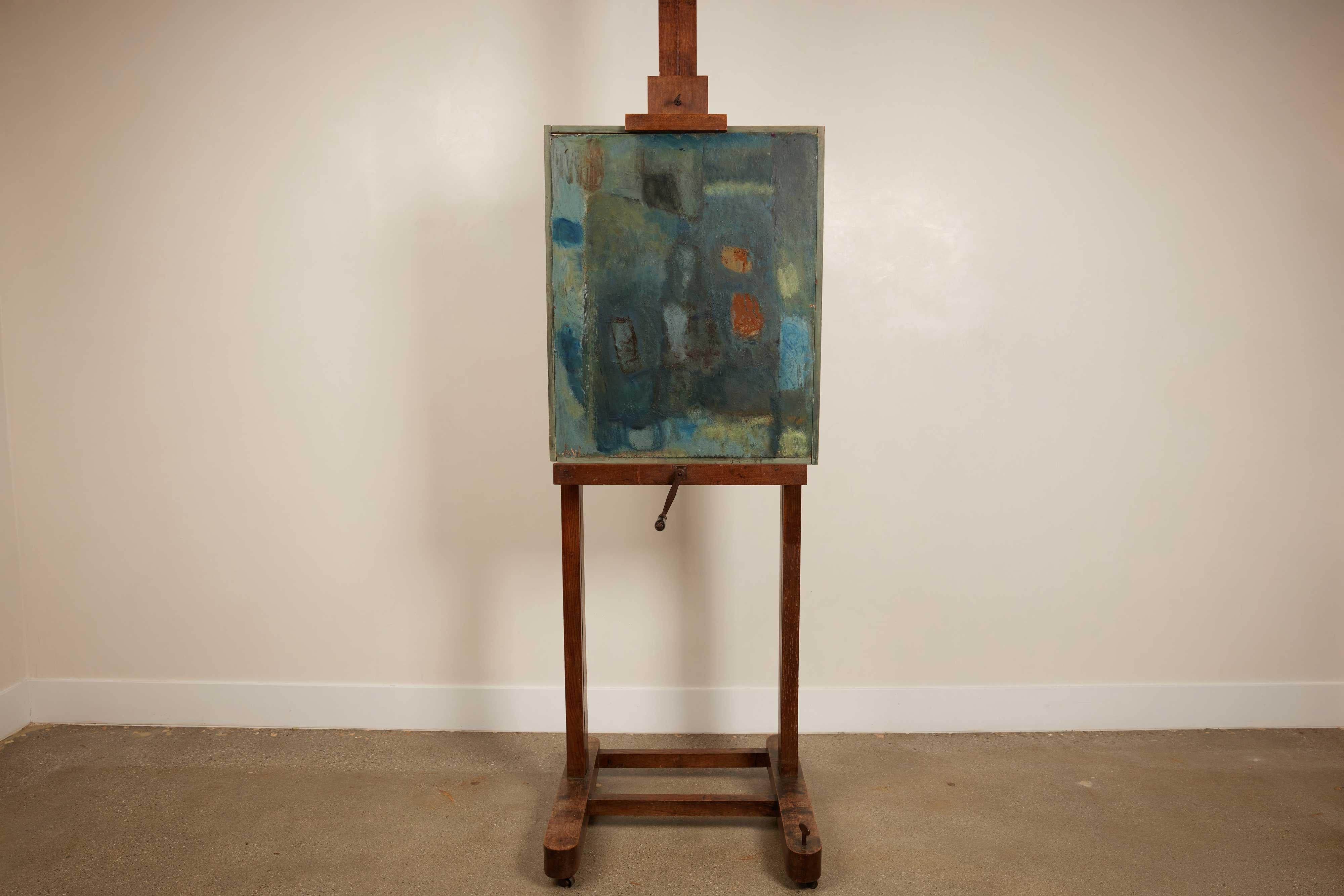 Peinture abstraite bleue du milieu du siècle 1968

Ce Variously est une pièce captivante de la scène artistique danoise, caractérisée par son utilisation saisissante de différentes nuances de bleu. Signée par l'artiste 