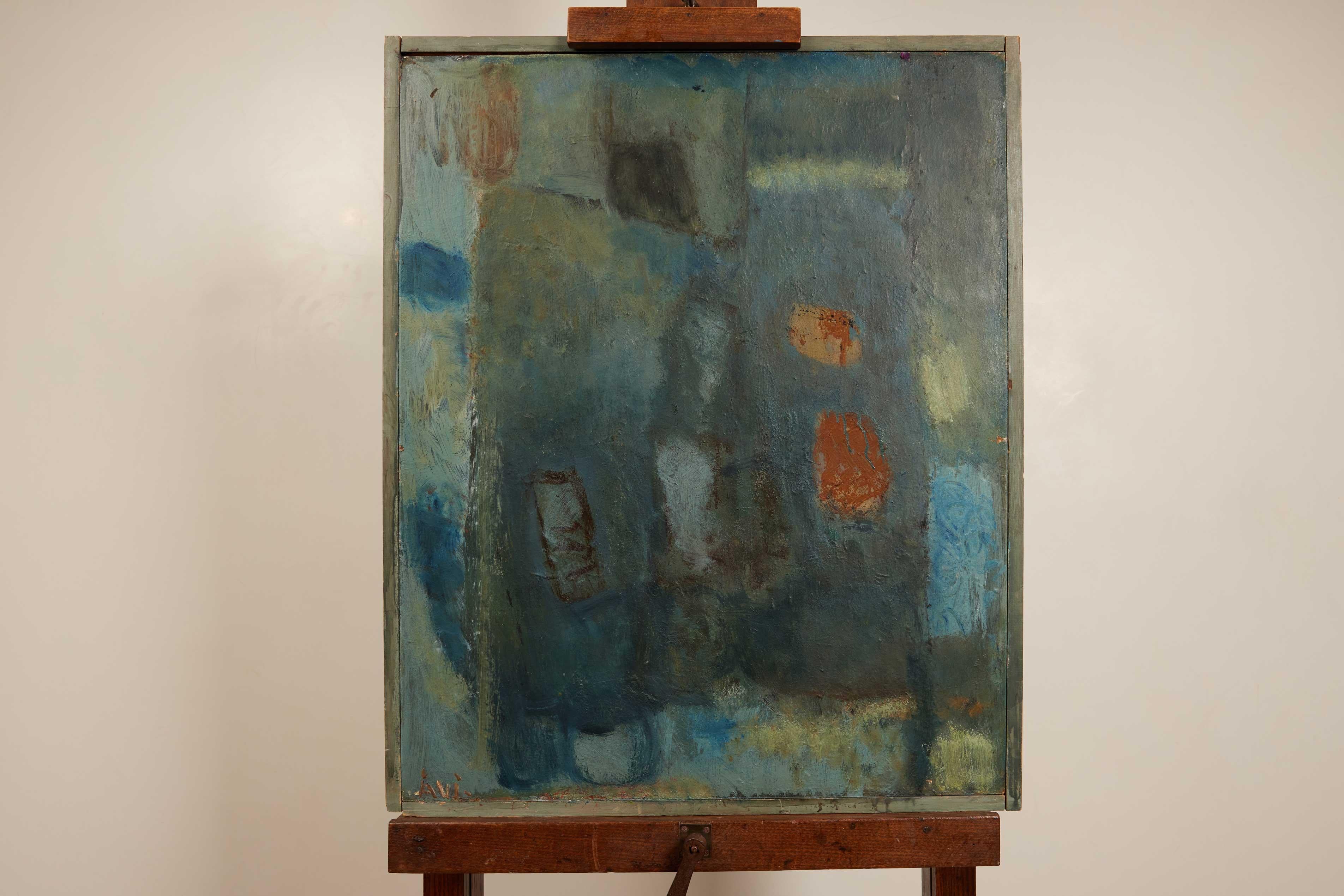 Mid-20th Century Mid Century Modern Danish Abstract Painting, signed and dated 1968 For Sale