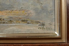 Mid Century Modern Danish Abstract Signed Painting- 1975