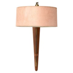 Mid-Century Danish Adjustable Teak and Brass Wall Lamp, 1958