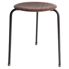 Mid Century Danish Arne Jacobsen Style Dot Stool tripod base  Vintage Industrial