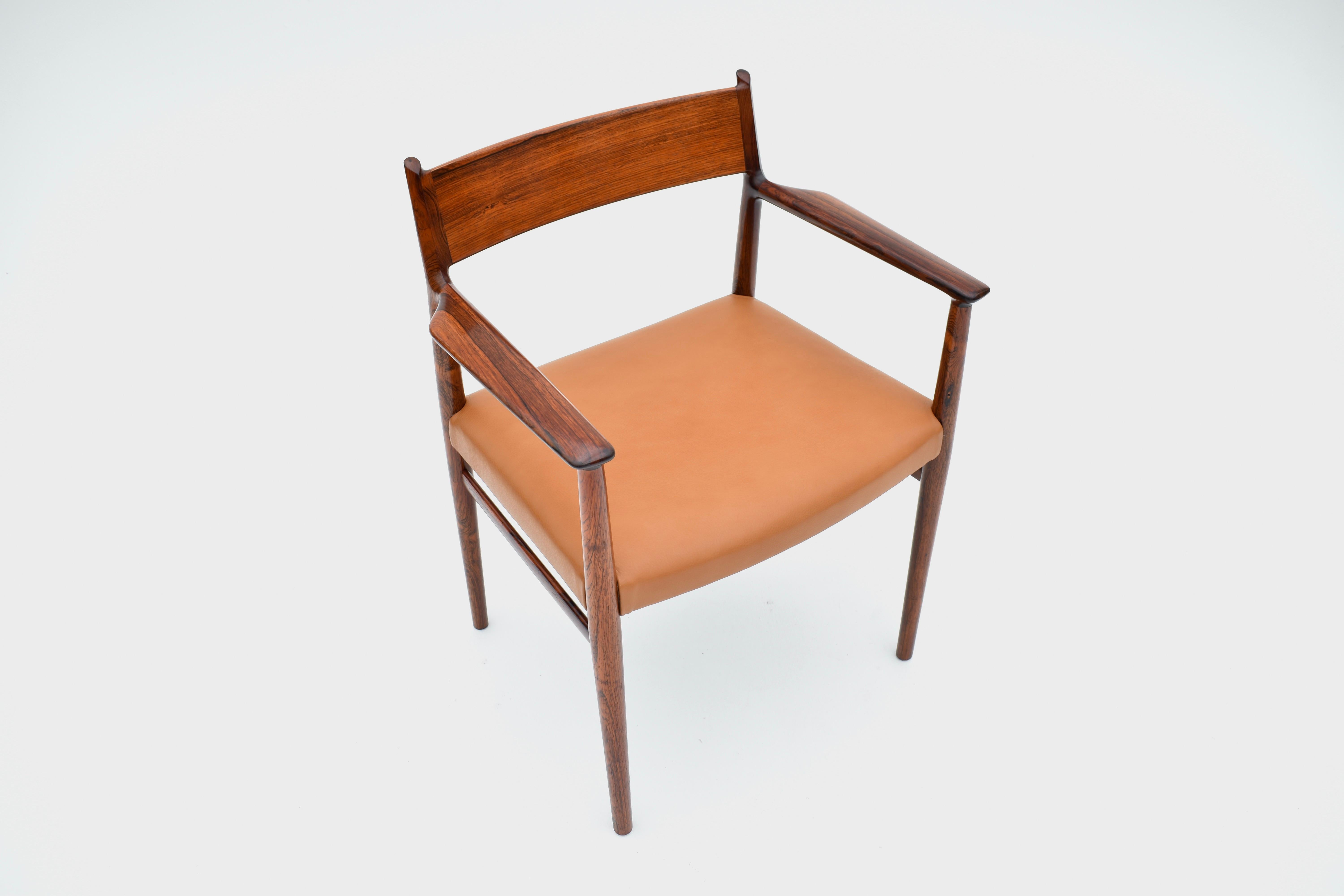 Dänischer Arne Vodder Modell 418 Palisander-Sessel für Sibast, Mitte des Jahrhunderts 11