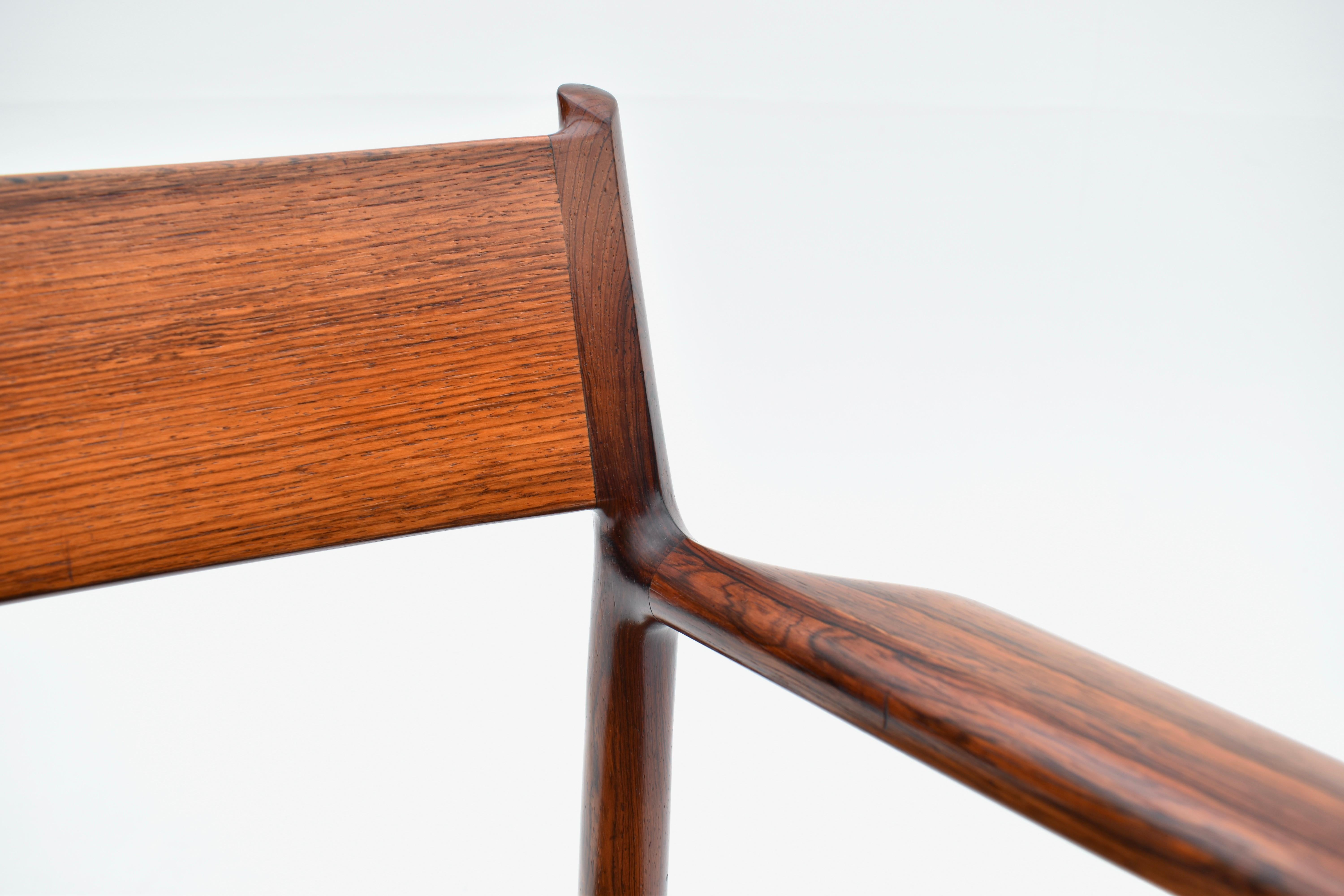 Dänischer Arne Vodder Modell 418 Palisander-Sessel für Sibast, Mitte des Jahrhunderts 13