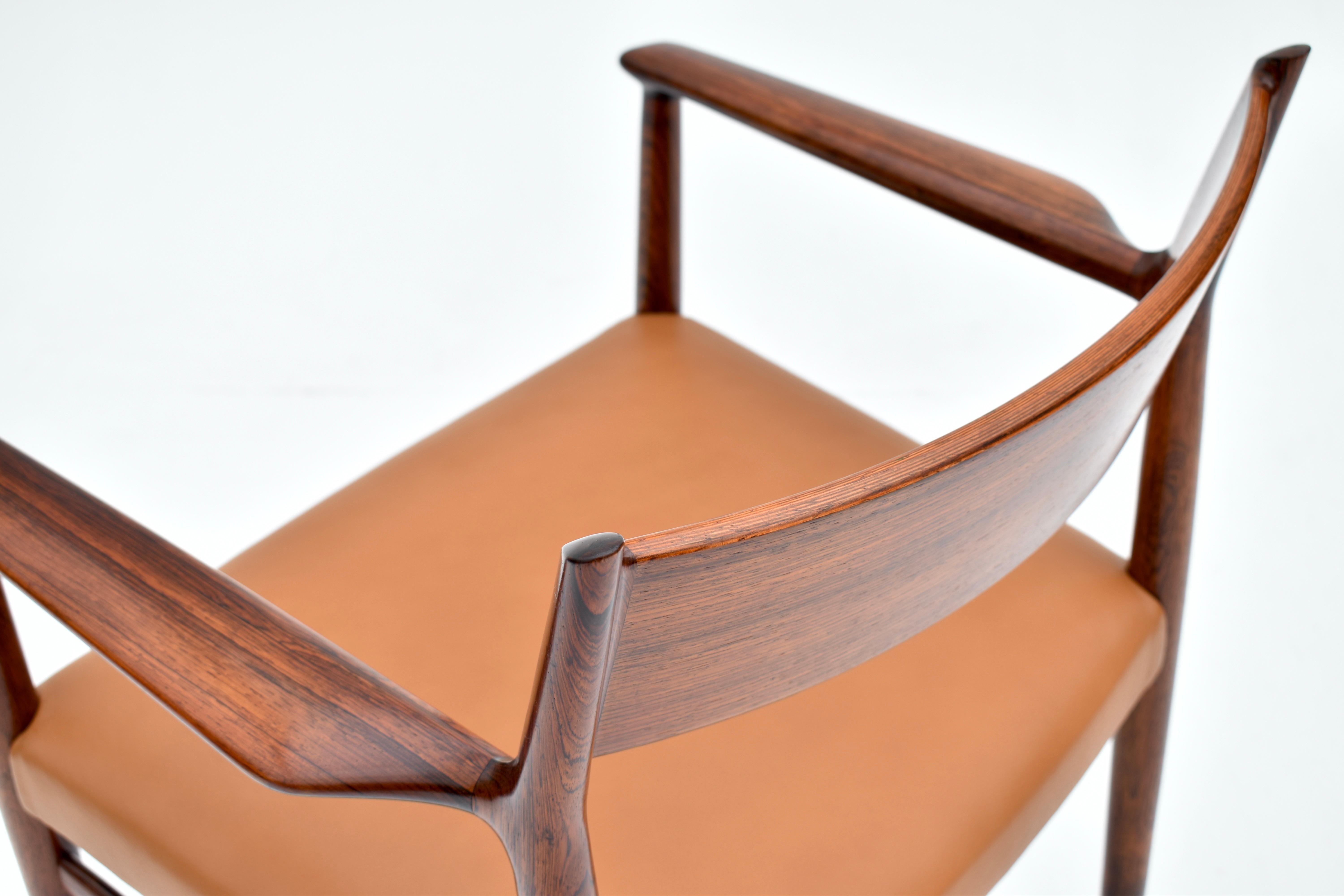 Dänischer Arne Vodder Modell 418 Palisander-Sessel für Sibast, Mitte des Jahrhunderts (Rosenholz)