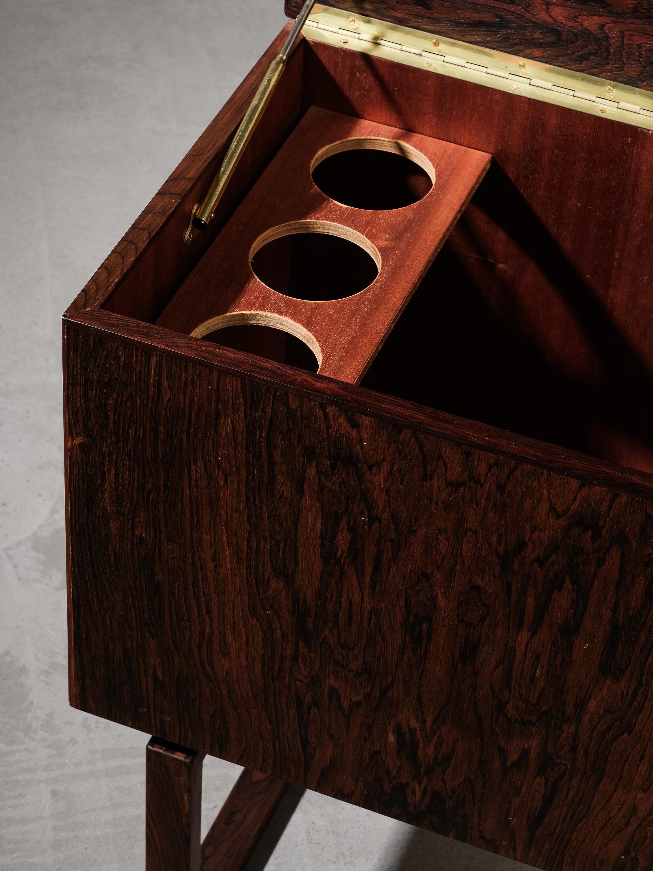 Scandinavian Modern Mid-Century Danish Bar Cabinet in Palisander by Kai Kristiansen, 1960s For Sale
