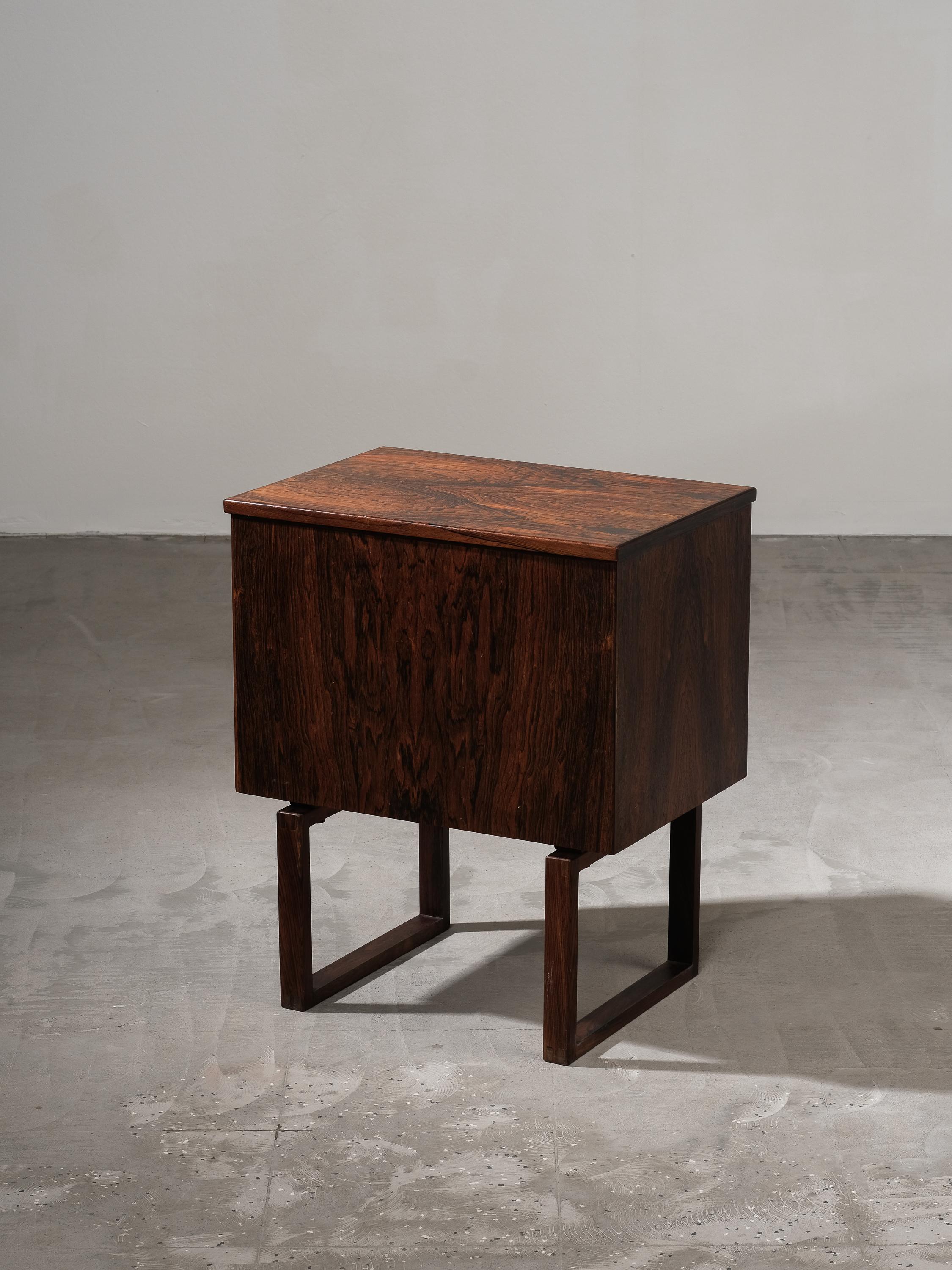 Rosewood Mid-Century Danish Bar Cabinet in Palisander by Kai Kristiansen, 1960s For Sale