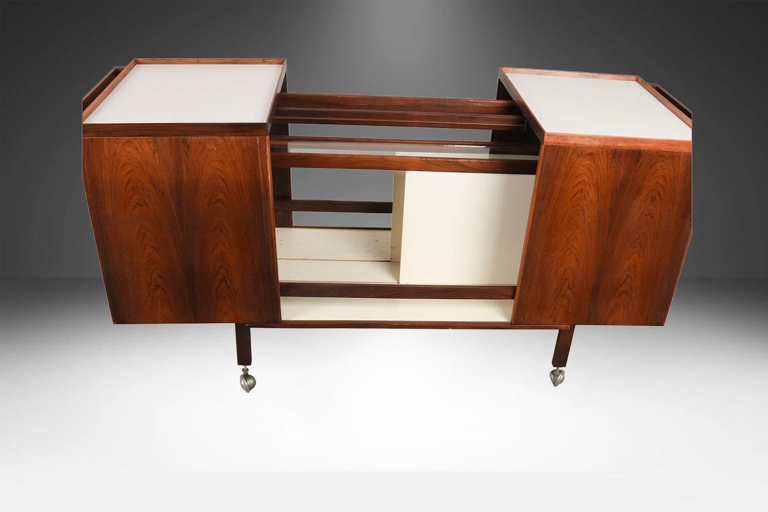 Carrello da bar danese di metà secolo di Niels Erik & Glasdam Jensen in vendita 2