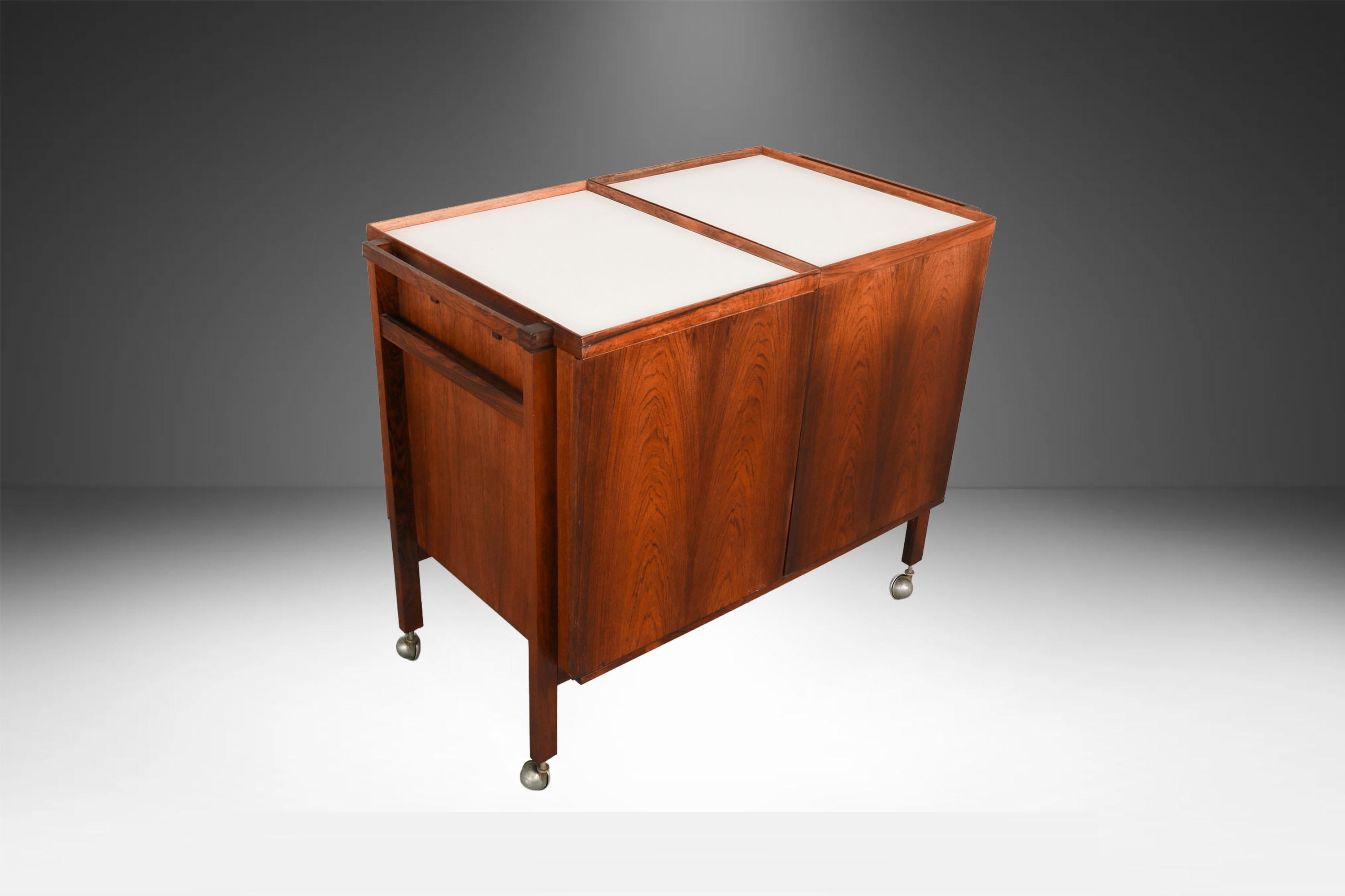 Danese Carrello da bar danese di metà secolo di Niels Erik & Glasdam Jensen in vendita