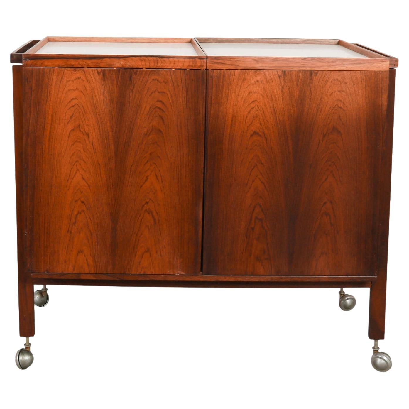 Chariot de bar danois du milieu du siècle par Niels Erik Glasdam Jensen