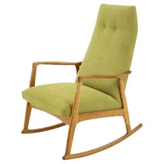 Midcentury Danish Beechwood Rocking Chair, 1960s