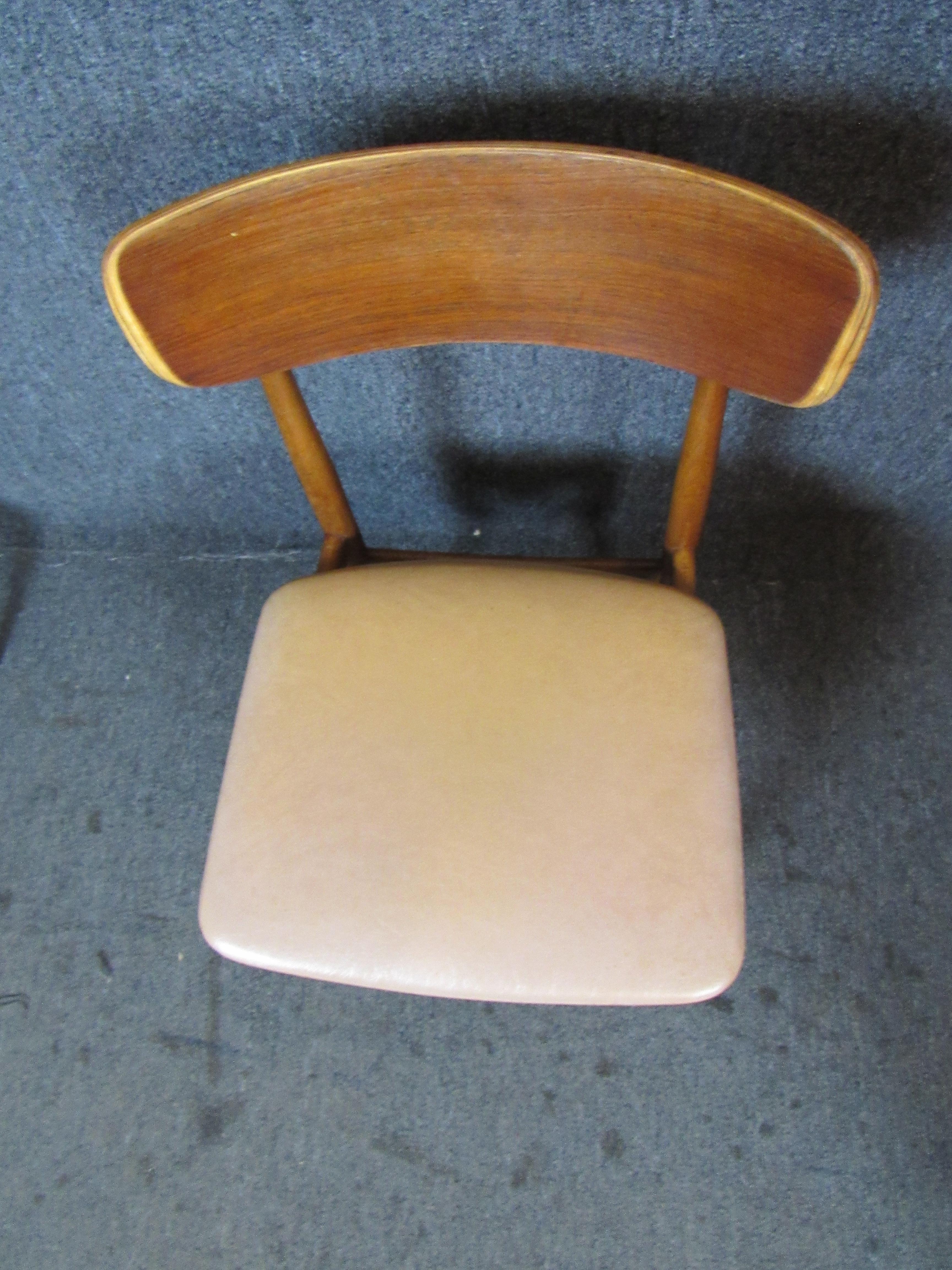 Midcentury Danish Bent Plywood Dining Chairs For Sale 1