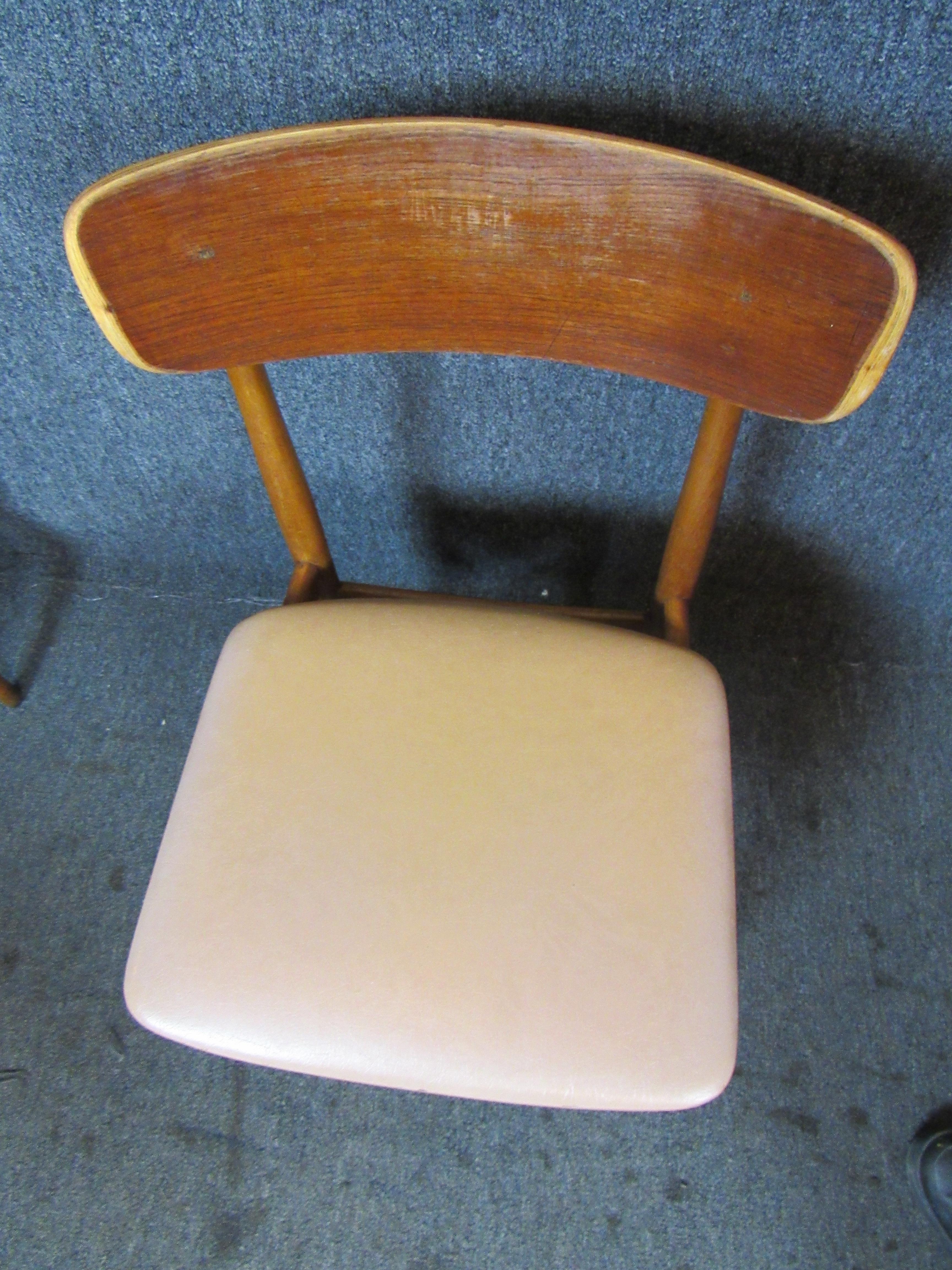 Midcentury Danish Bent Plywood Dining Chairs For Sale 2