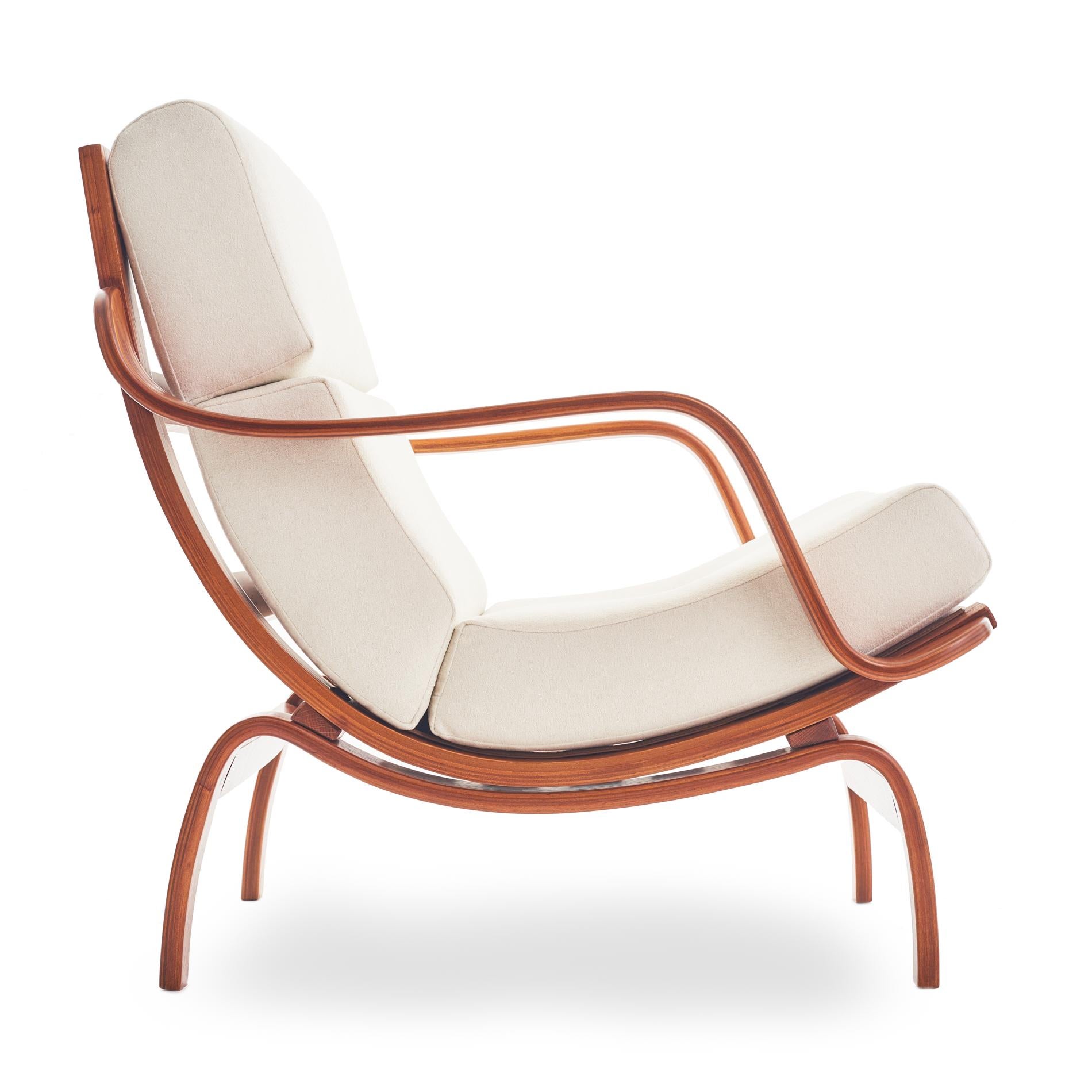 mid century bentwood lounge chair