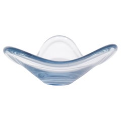 Bol en verre bleu danois du milieu du siècle
