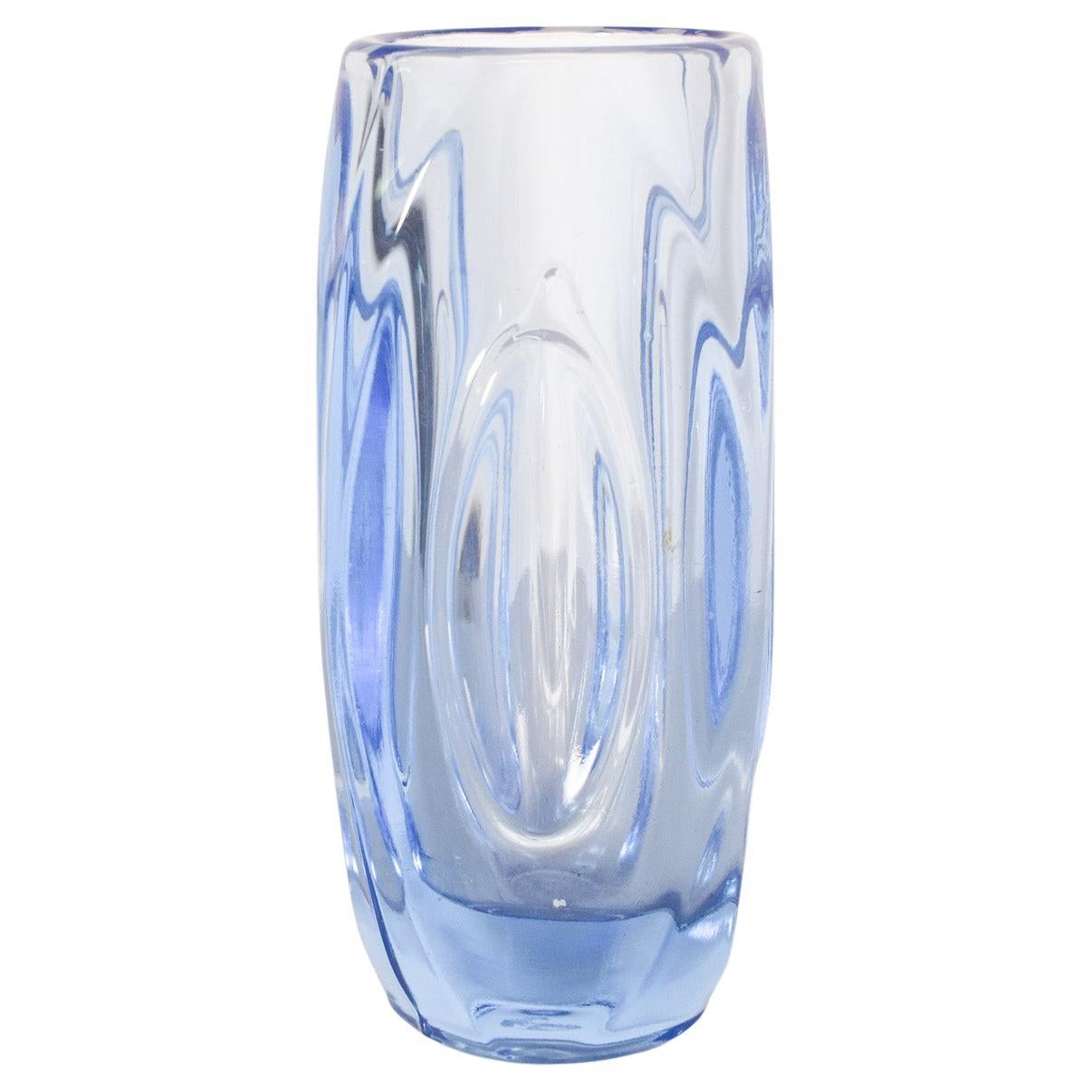 Mid-Century Danish Blue Glass Vase