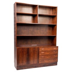 Retro Midcentury Danish Bookcase in Rosewood by Carlo Jensen for Hundevad