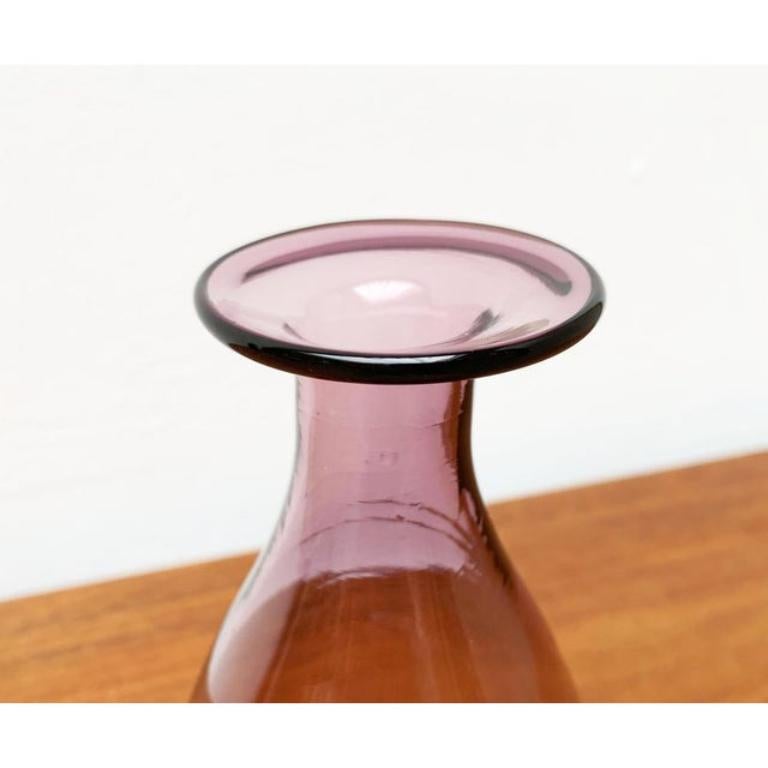 Vaso in vetro bottiglia danese di metà secolo, anni '60 in vendita 3