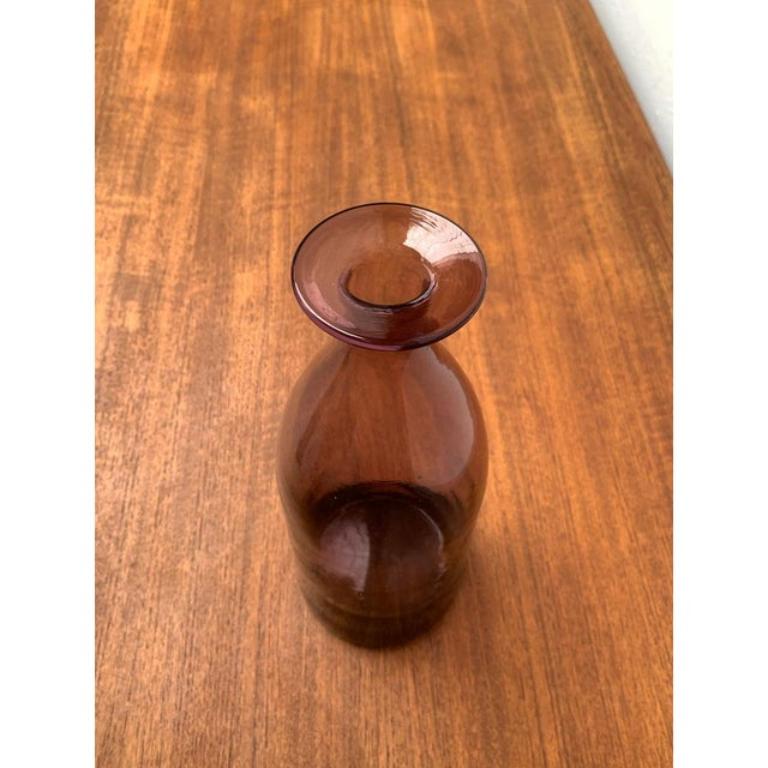 Danese Vaso in vetro bottiglia danese di metà secolo, anni '60 in vendita
