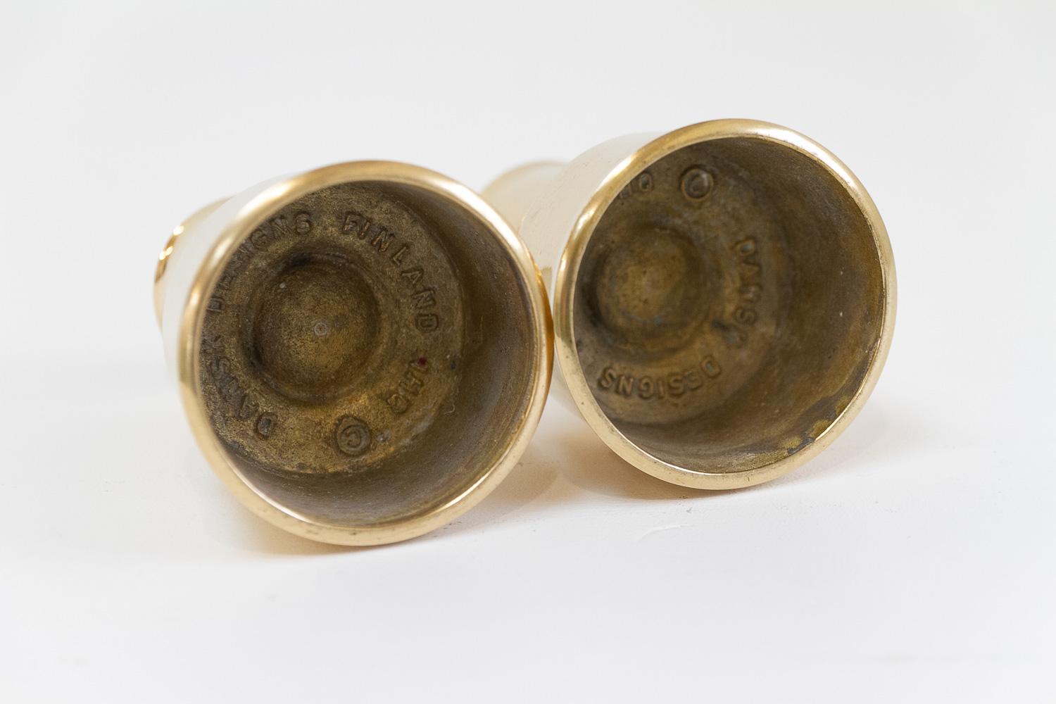 Mid-20th Century Mid-Century Danish Brass Candleholders by Jens Quistgaard,  1960s. Set of 2. For Sale