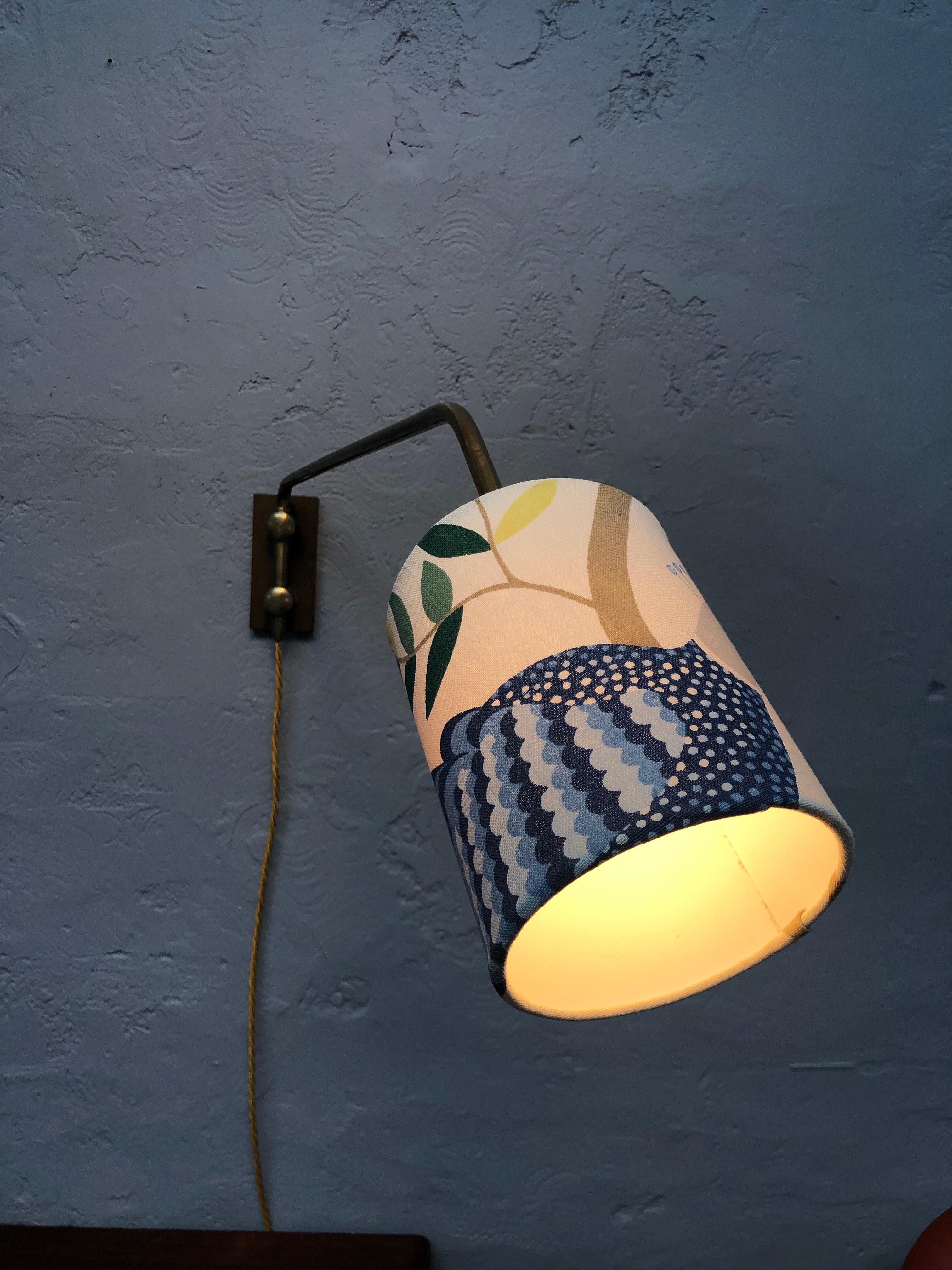 Midcentury Danish Brass Wall Lamp  For Sale 6