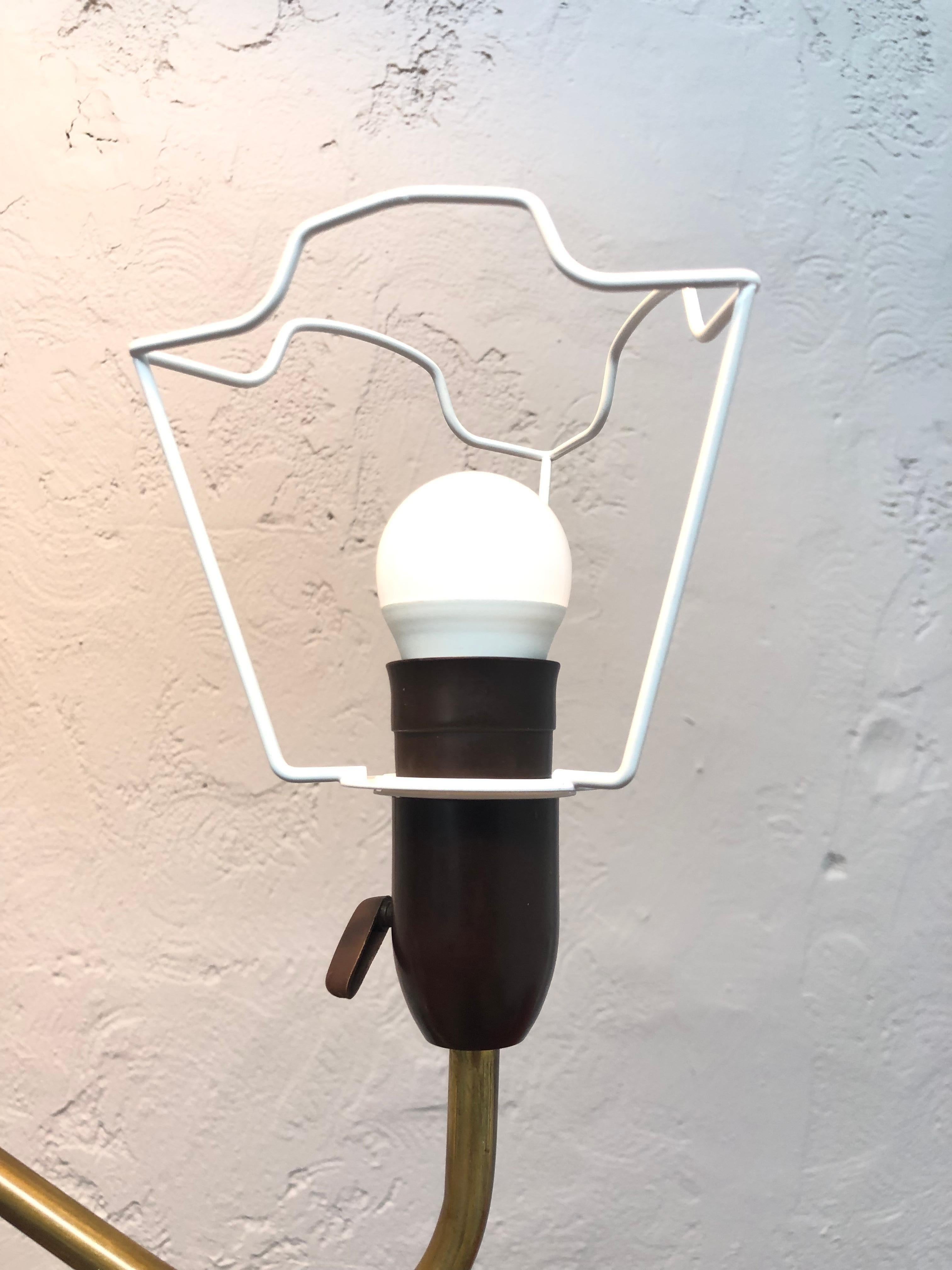 Mid-20th Century Midcentury Danish Brass Wall Lamp  For Sale