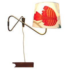 Midcentury Danish Brass Wall Lamp 