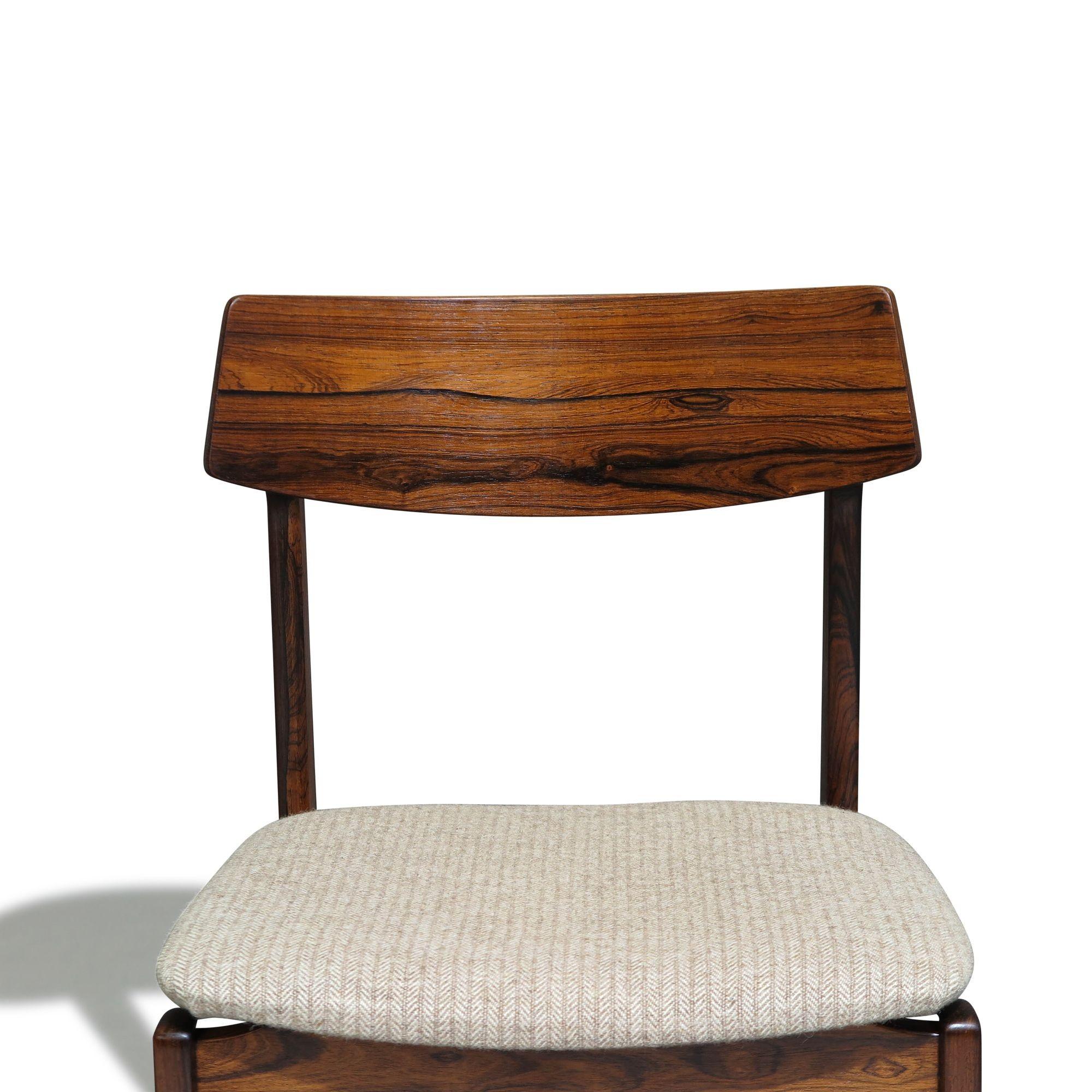 Scandinavian Modern Mid-century Danish Brazilian Rosewood Chairs, Set of 6