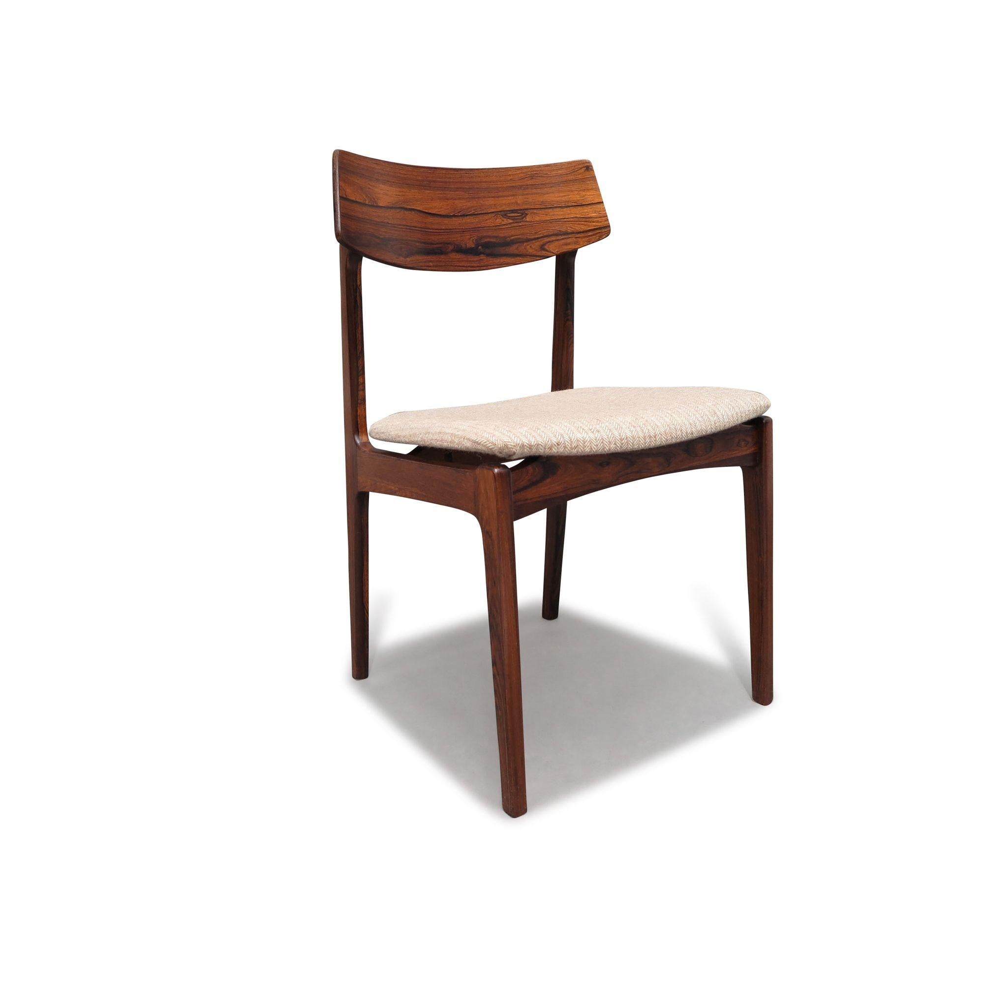 Mid-century Danish Brazilian Rosewood Chairs, Set of 6 In Excellent Condition In Oakland, CA