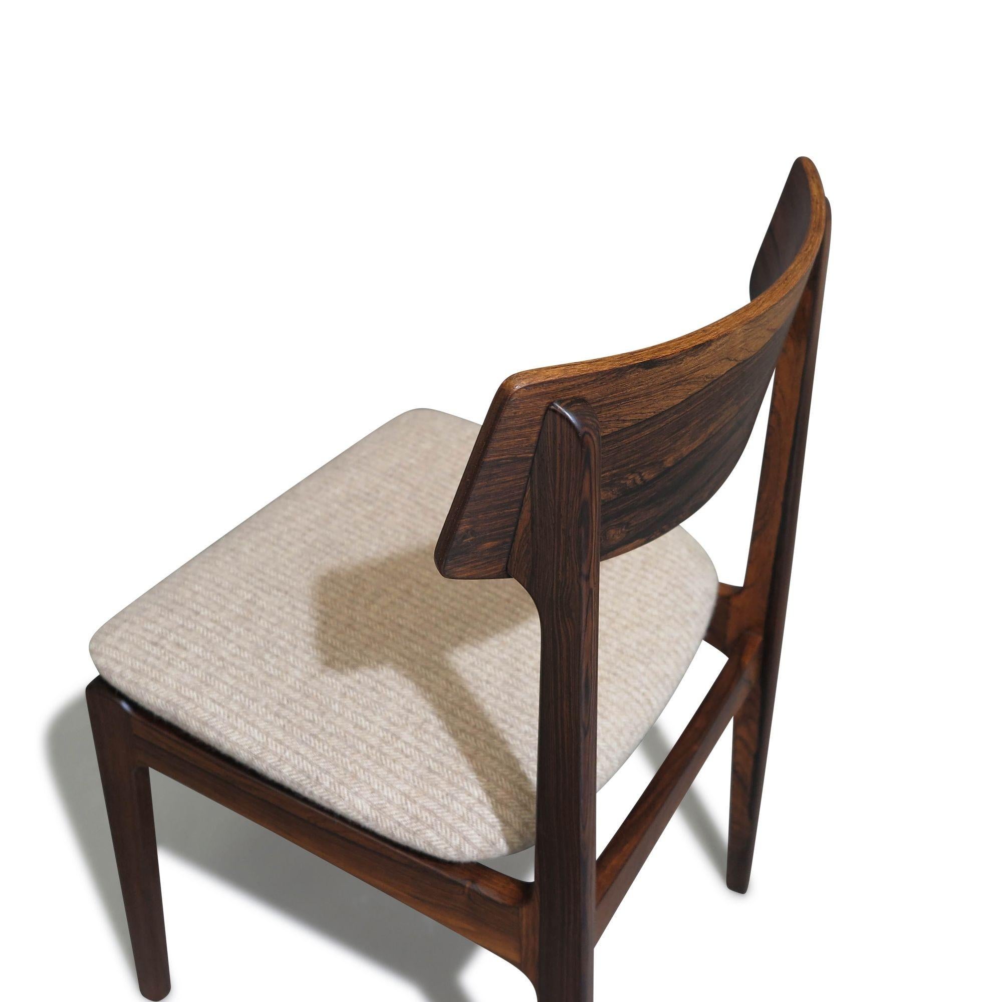 Mid-century Danish Brazilian Rosewood Chairs, Set of 6 3