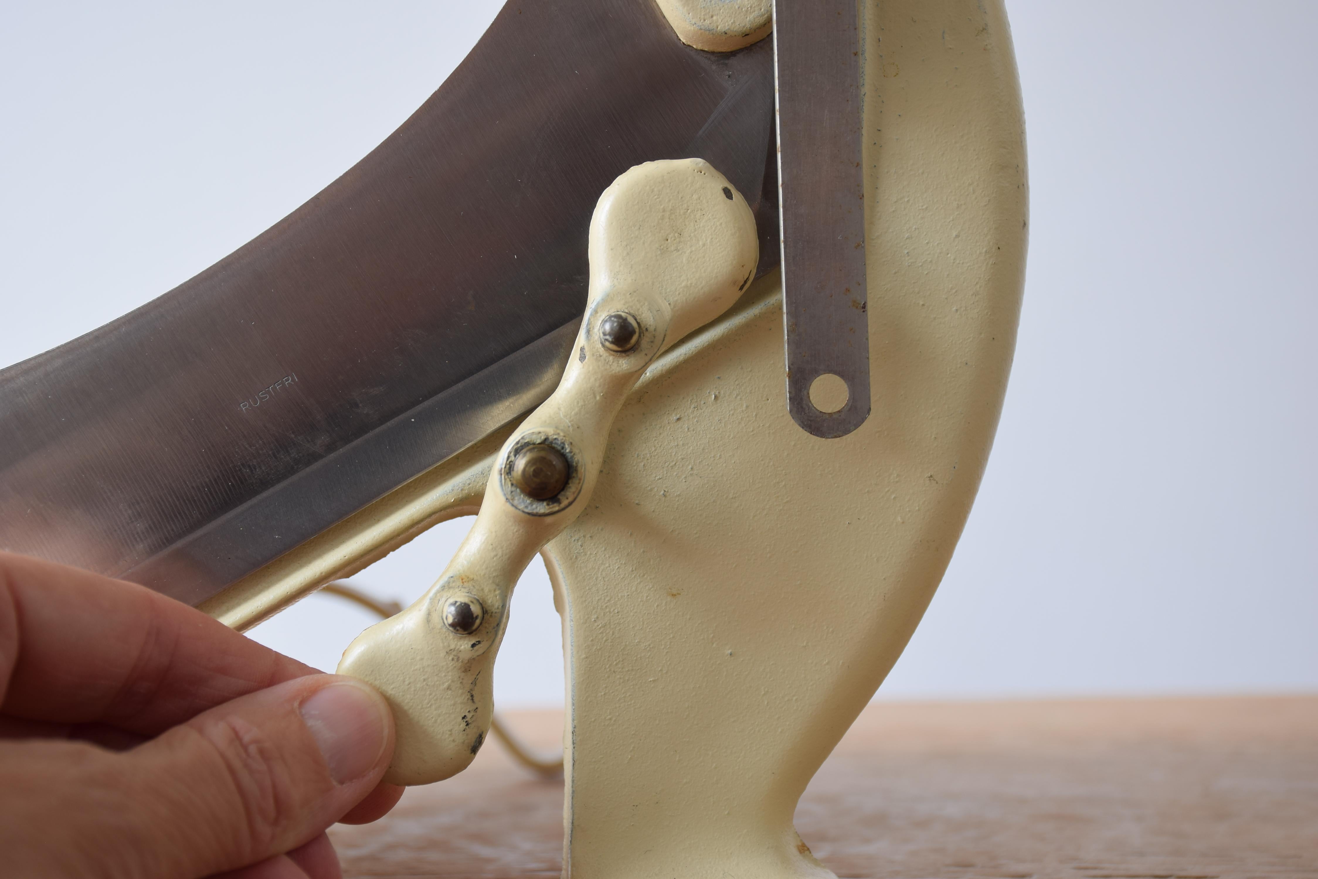 Mid-20th Century Midcentury Danish Bread Slicer Beige and Gold by Ove Larsen for Raadvad, 1950s  For Sale