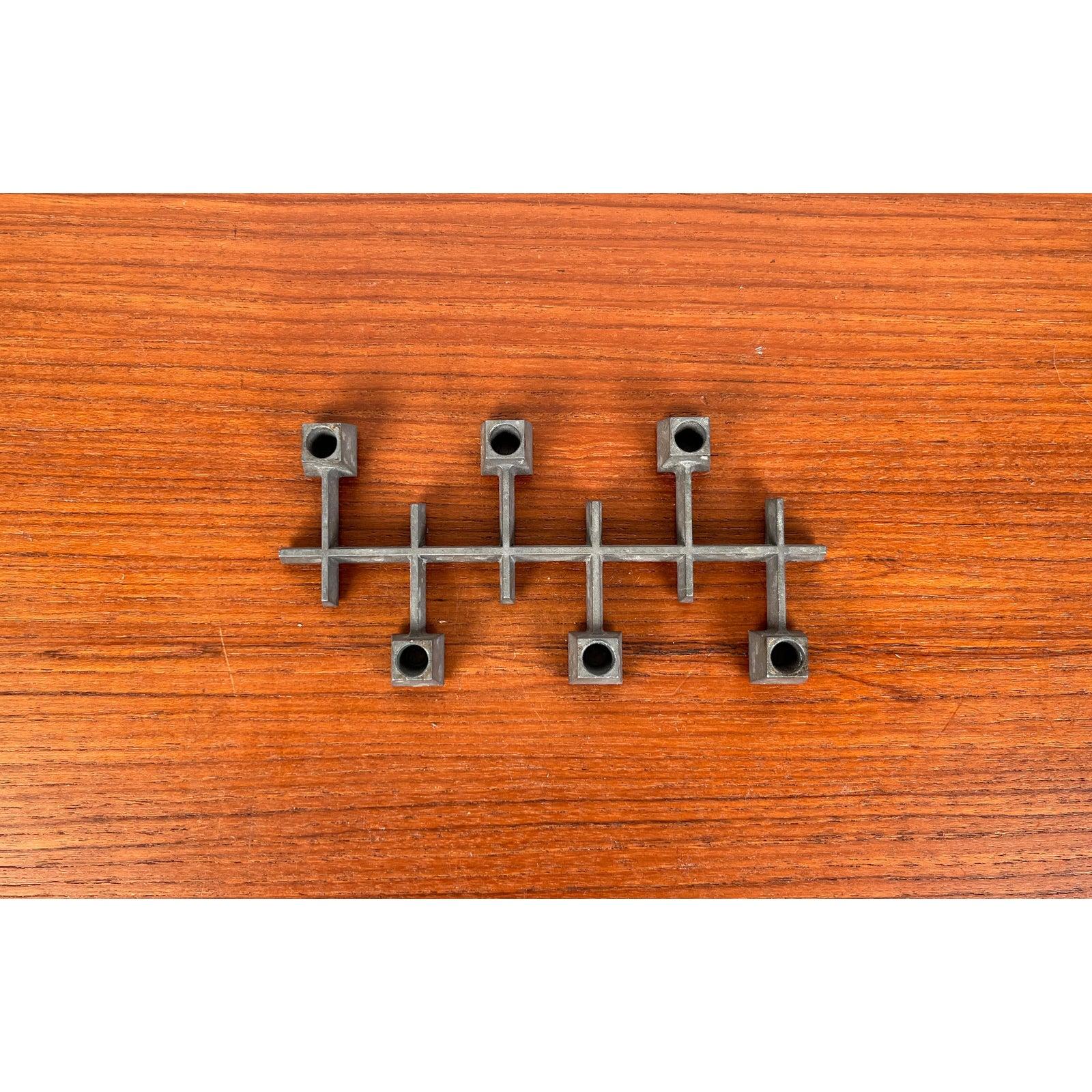 Mid-Century Danish Brutalist Cast Iron Candleholder by Jens H. Quistgaard, 1960s In Excellent Condition For Sale In Hamburg, DE