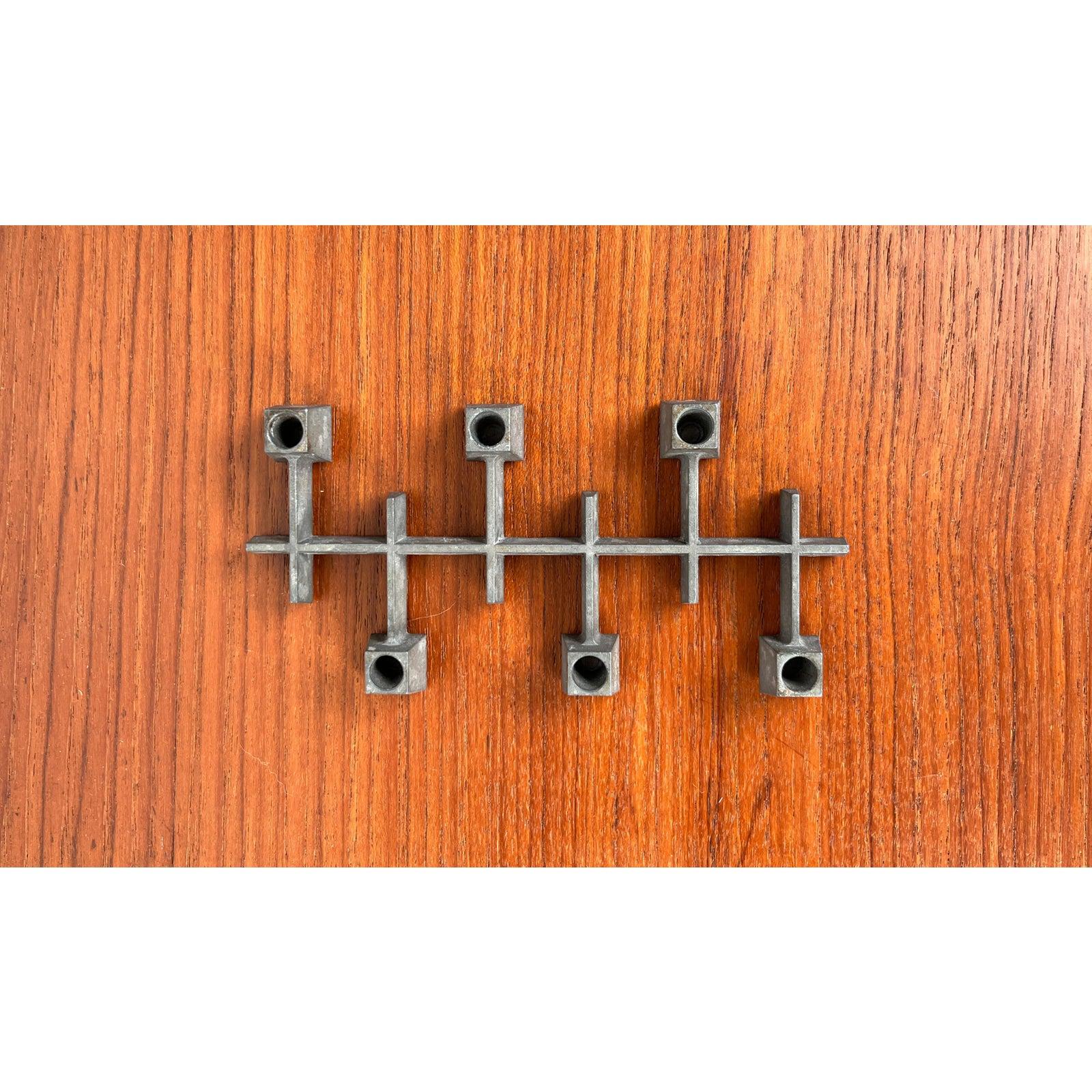 20th Century Mid-Century Danish Brutalist Cast Iron Candleholder by Jens H. Quistgaard, 1960s For Sale