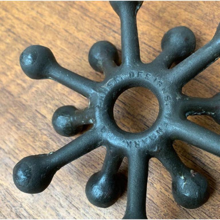 Mid-Century Danish Brutalist Cast Iron Metal Candleholder by Jens H. Quistgaard For Sale 7
